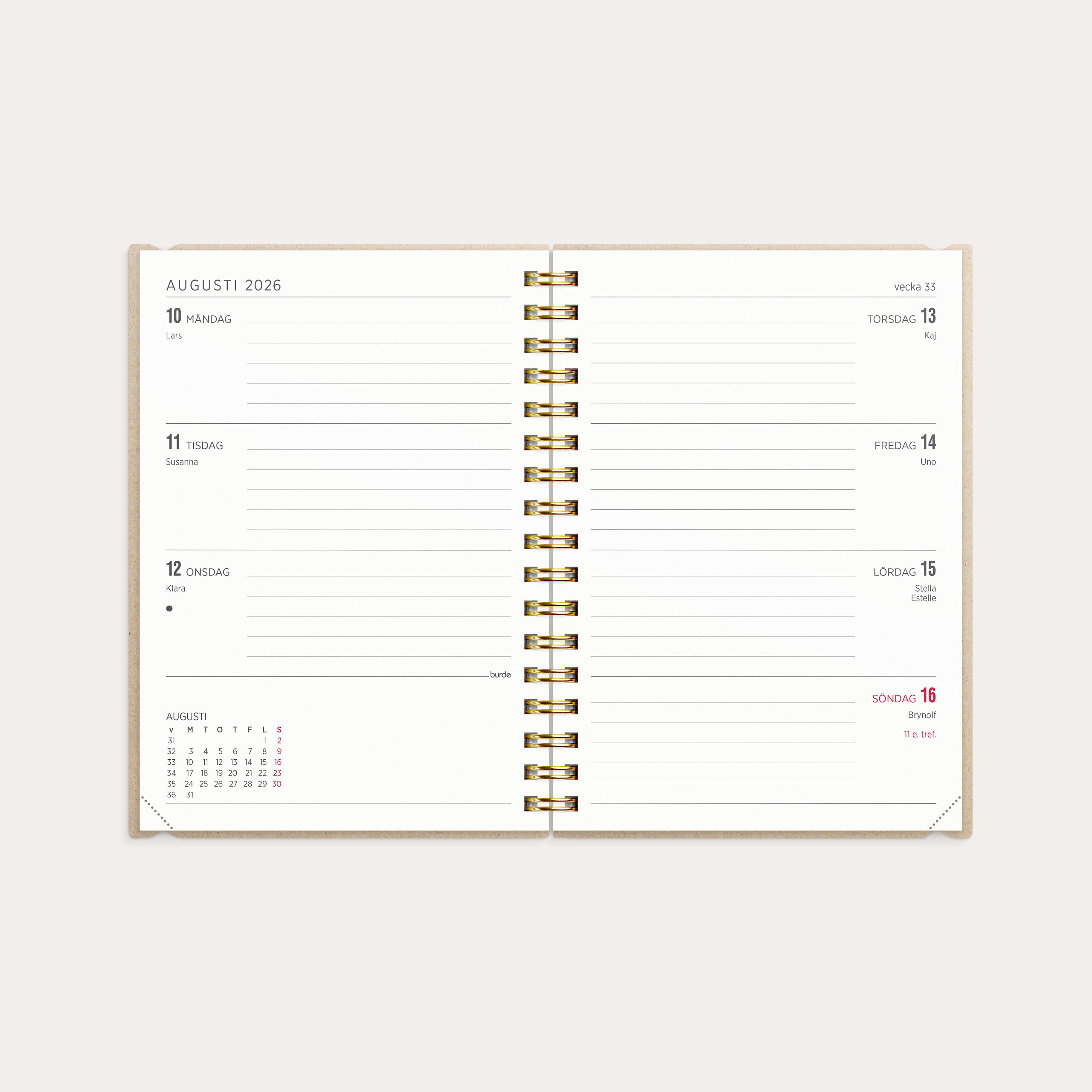 Kalender 2026 Senator A6 Story rutor