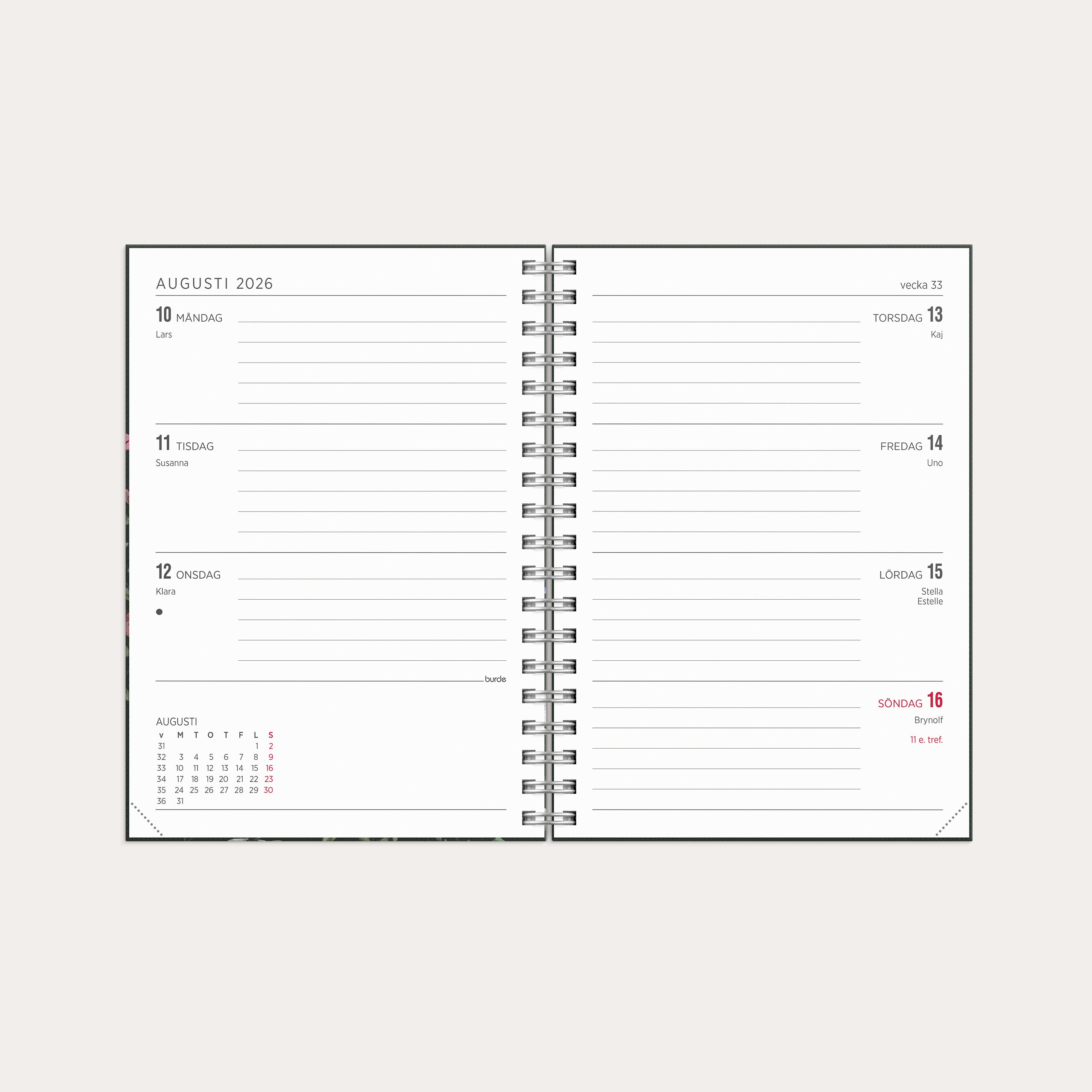 Kalender 2026 Senator A6 Story blomma