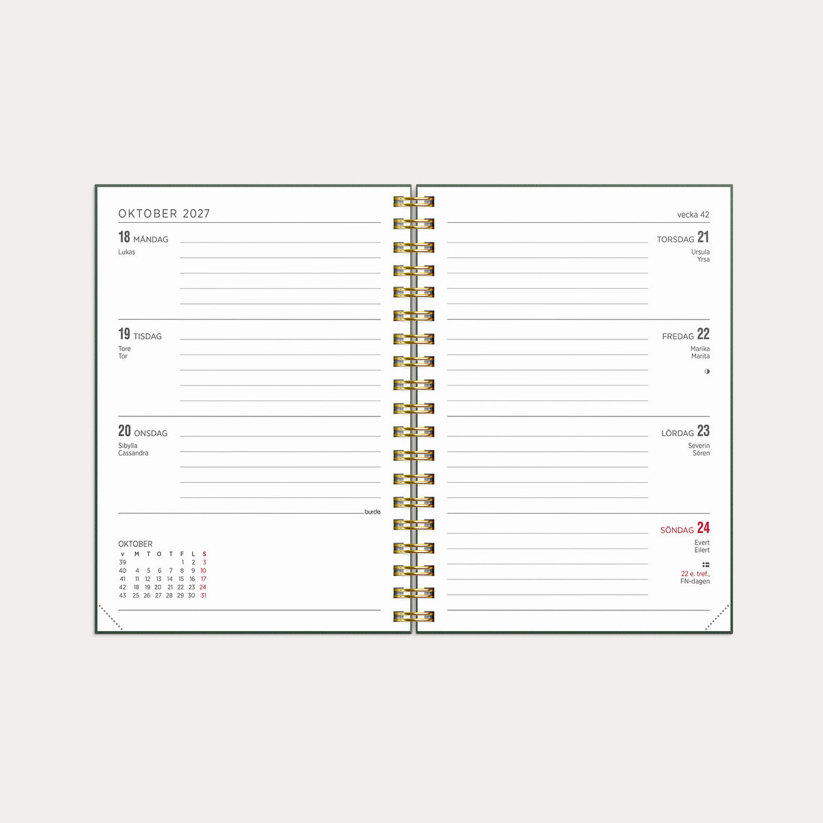 Kalender 2027 Senator A6 Story blomma