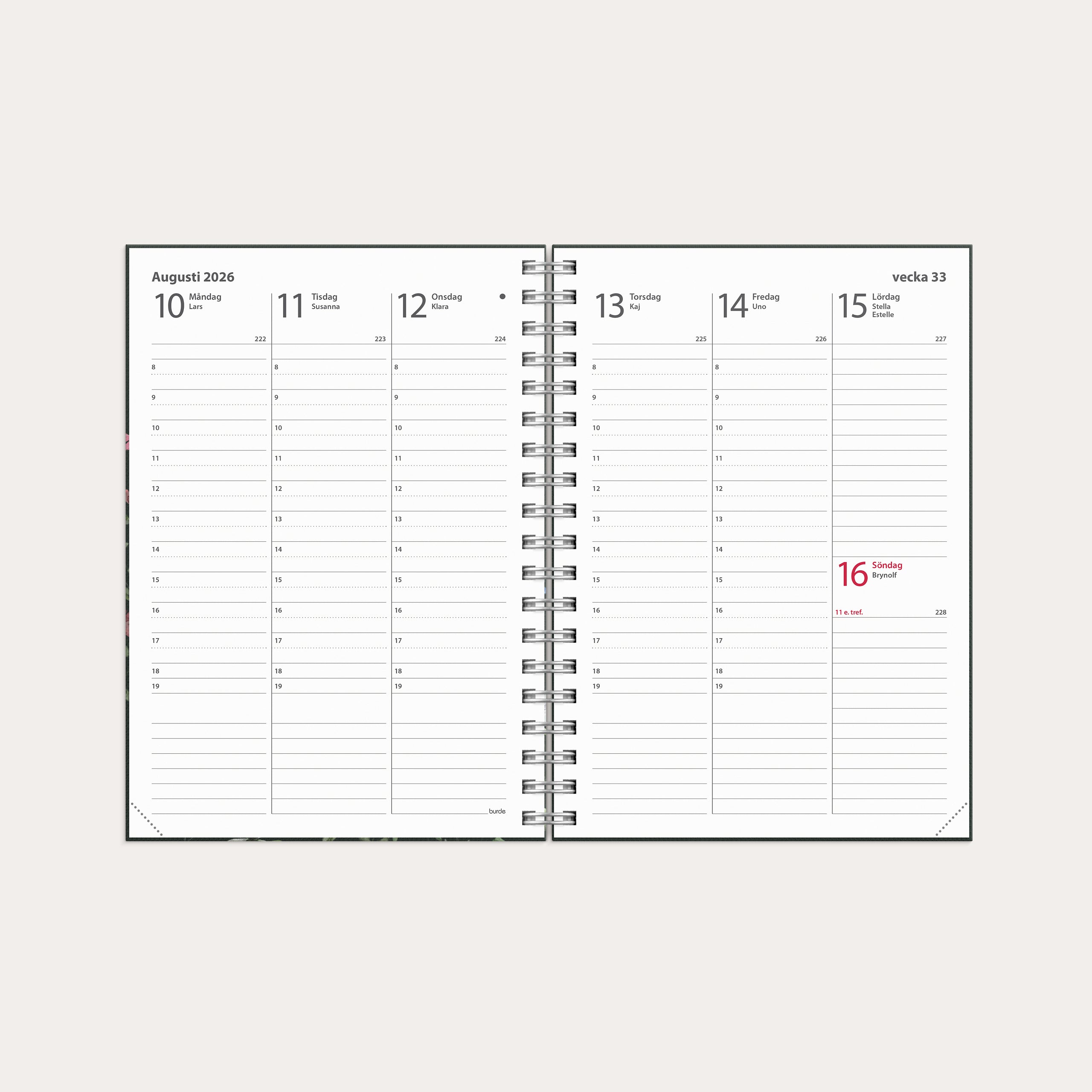 Kalender 2026 Weekly A6 Story blomma