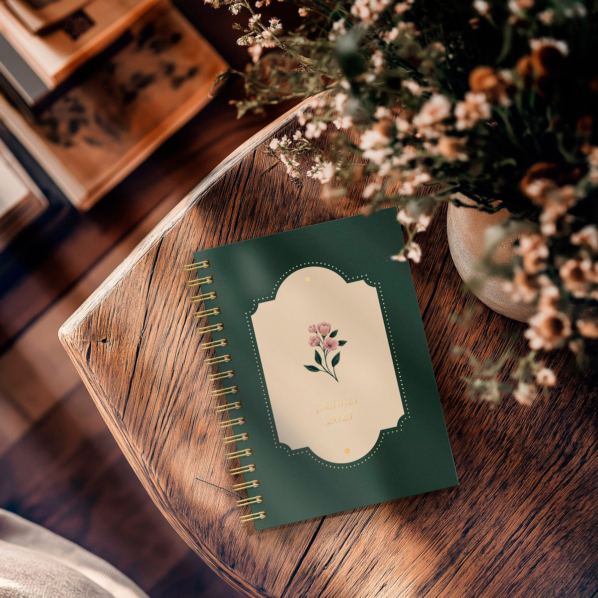 Kalender 2027 Weekly A6 Story blomma