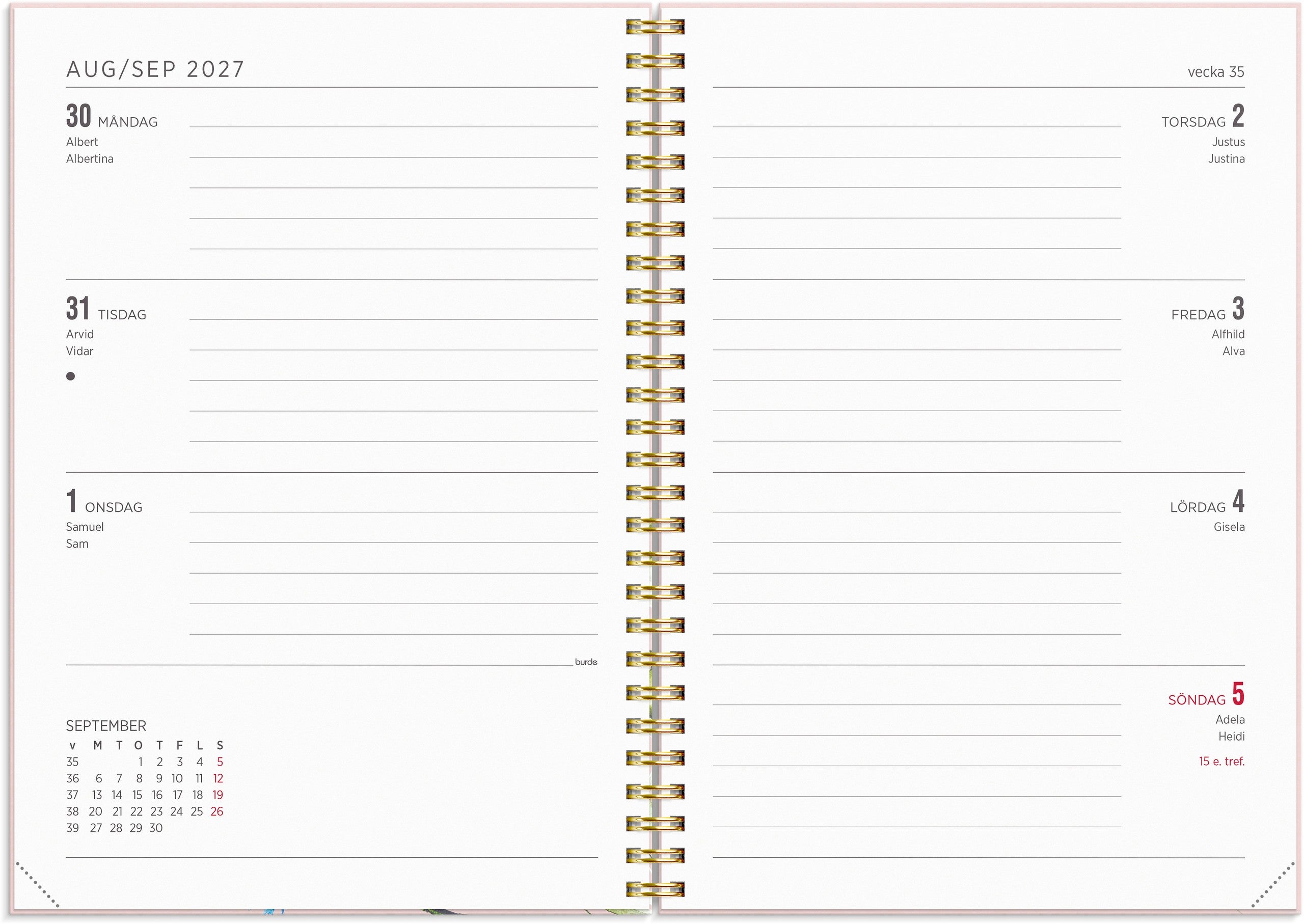 Kalender 2027 Senator A5 Story ängsblomma