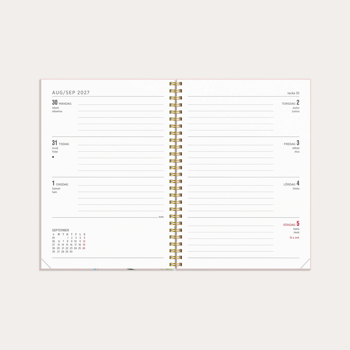 Kalender 2027 Senator A5 Story ängsblomma