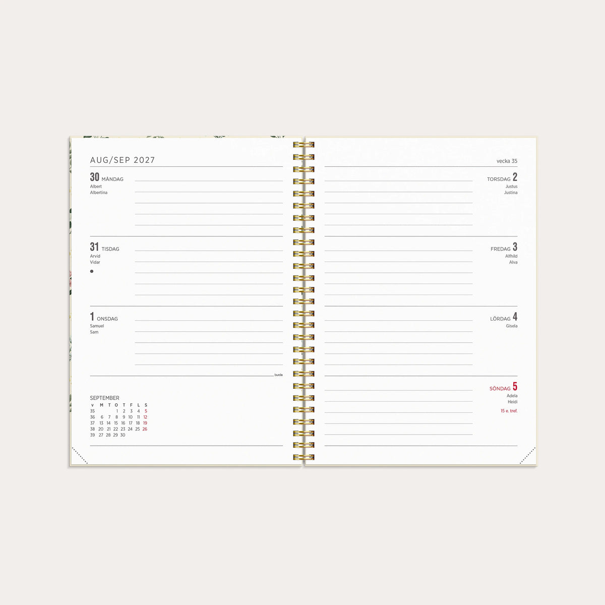 Kalender 2027 Senator A5 Story blomma