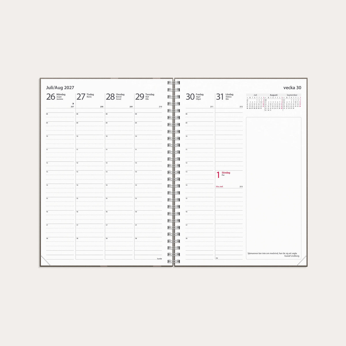 Kalender 2027 Business A5 Story brun