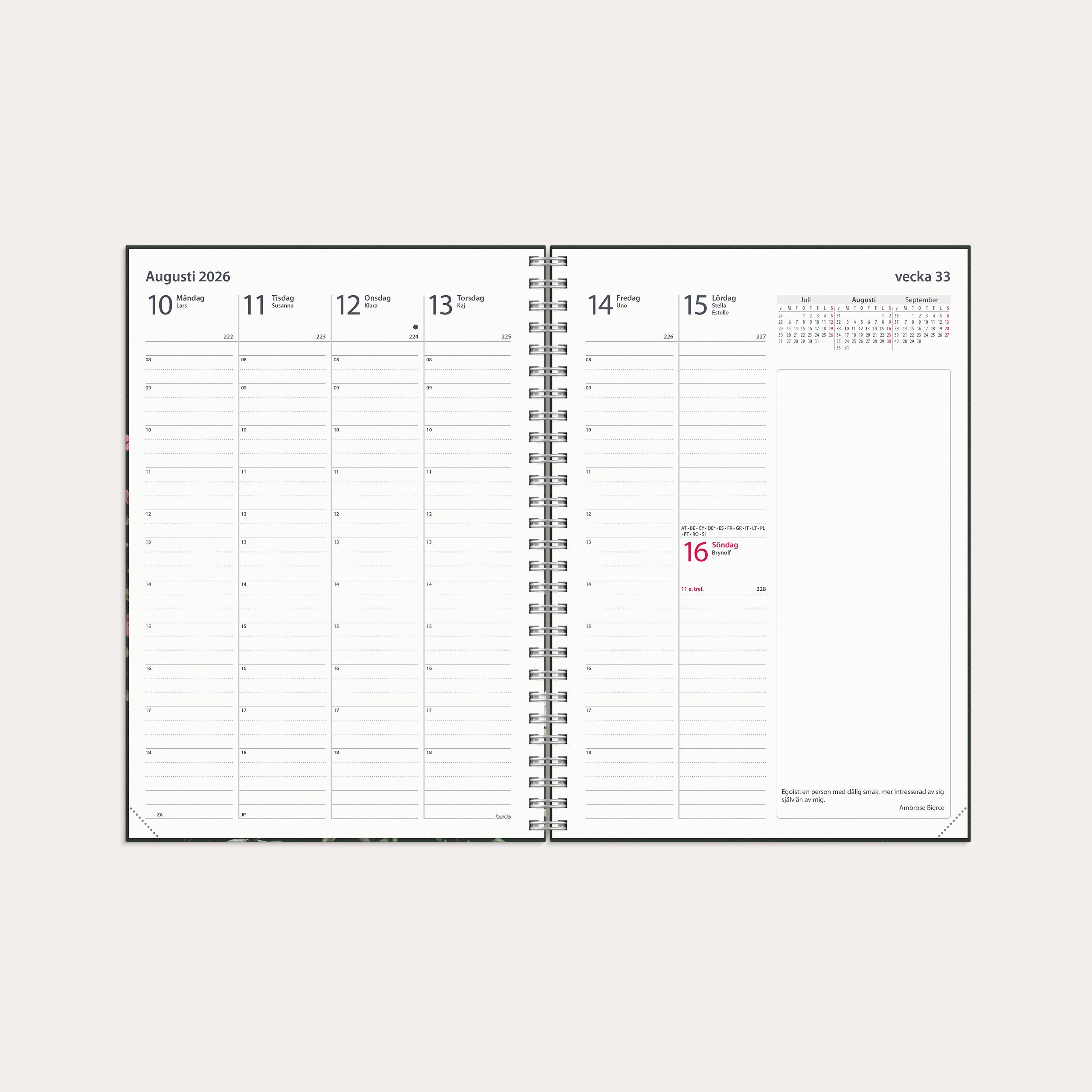 Kalender 2026 Business A5 Story blomma