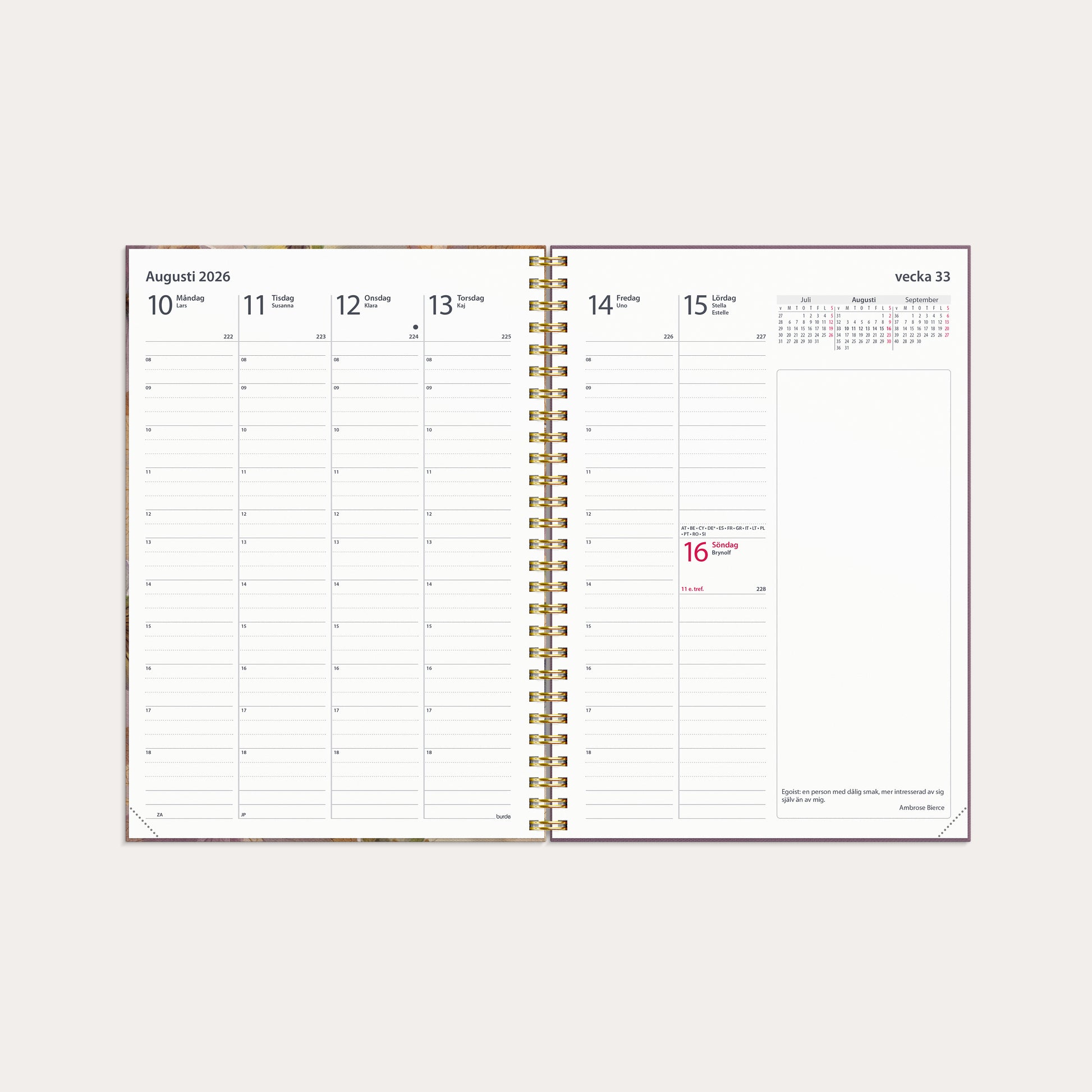 Kalender 2026 Business A5 Story pensé – detail view