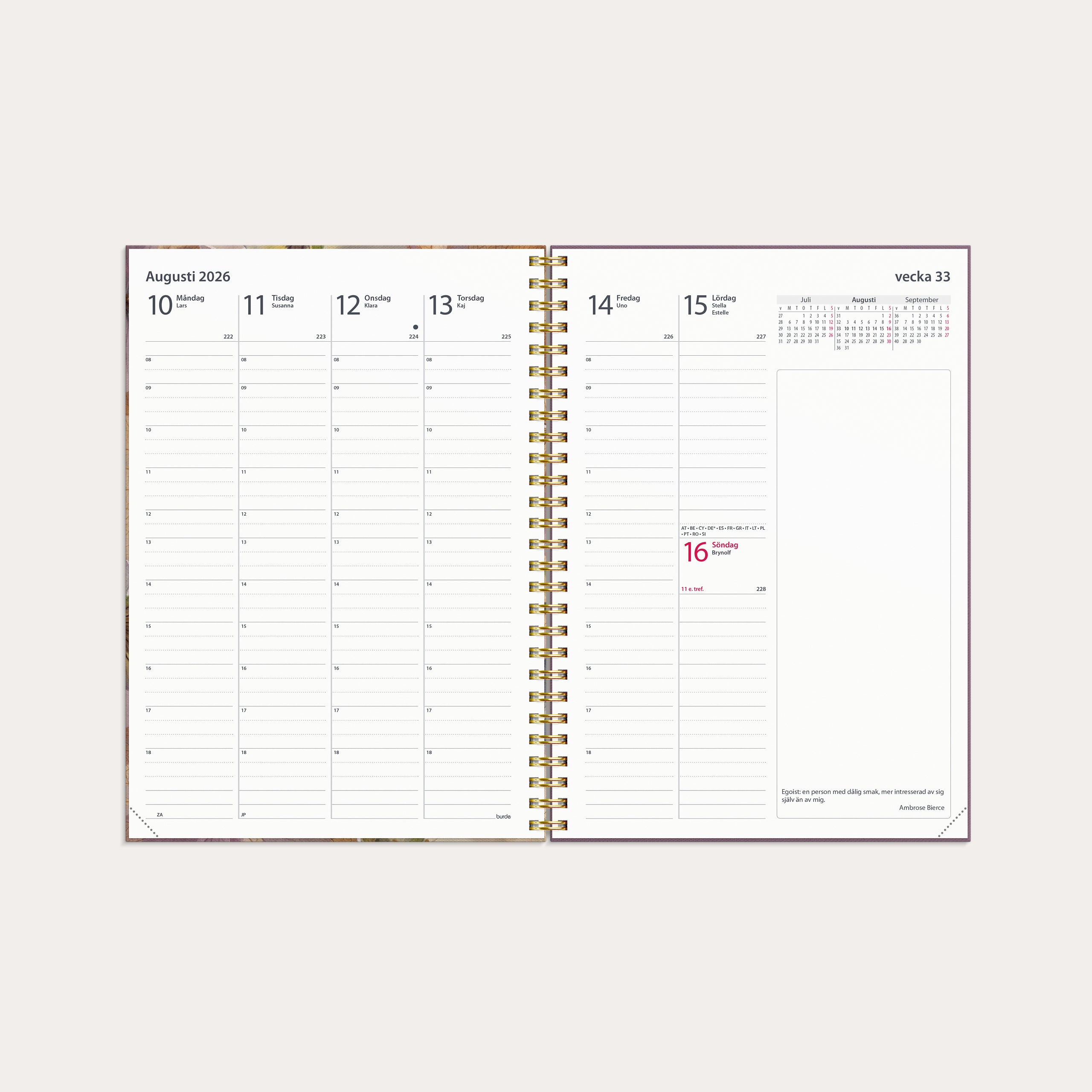 Kalender 2026 Business A5 Story pensé – detail view