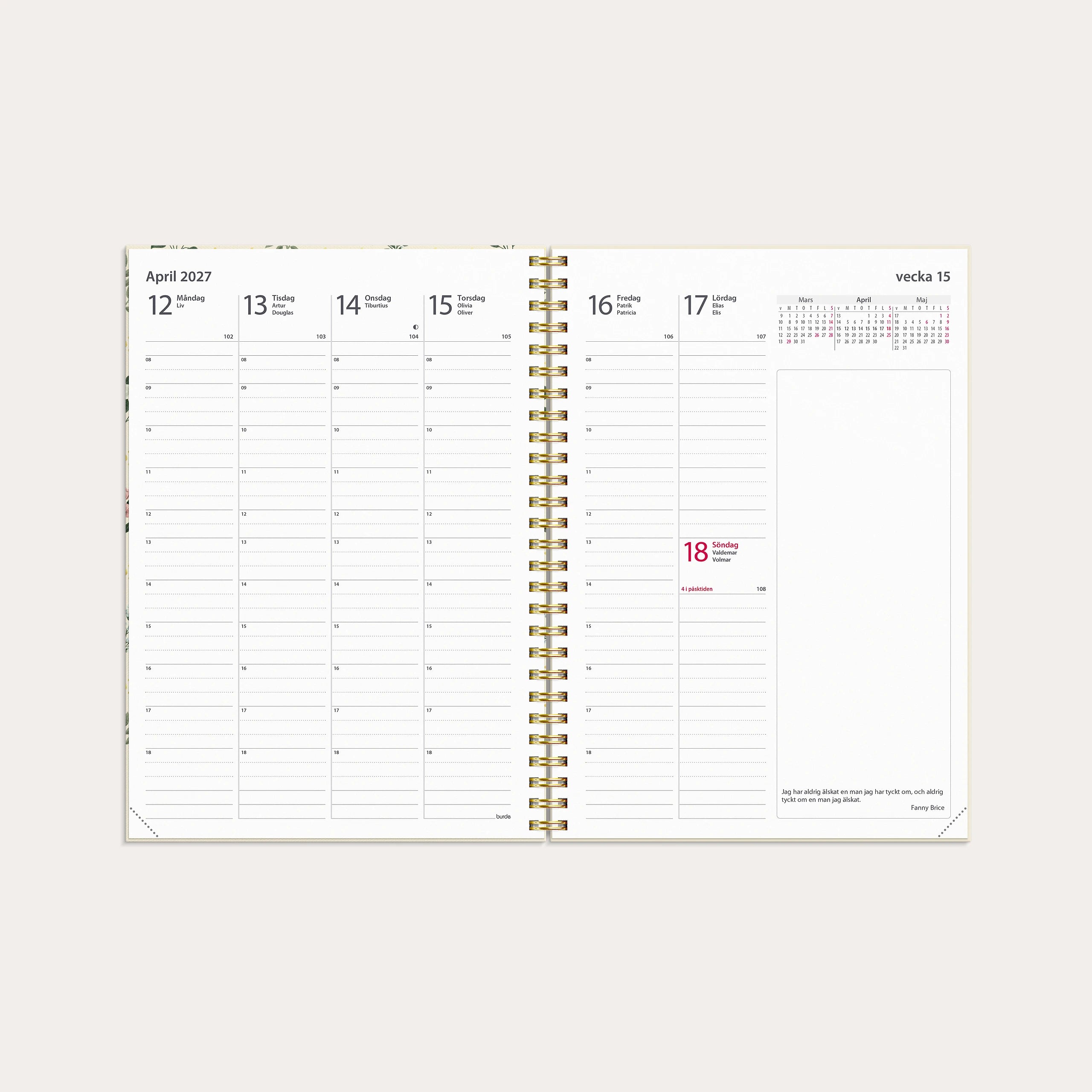 Kalender 2027 Business A5 Story blomma