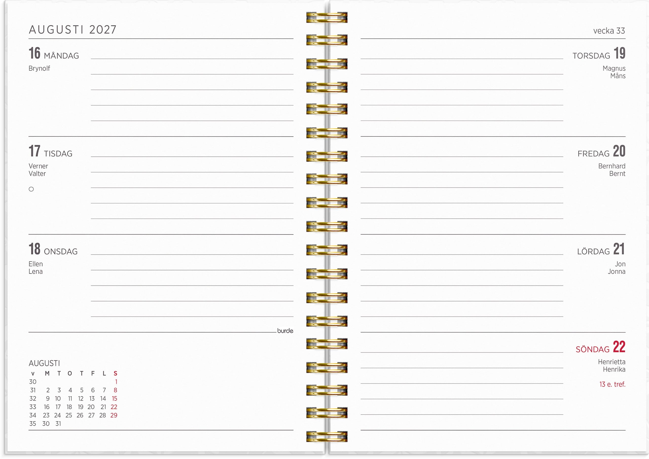 Kalender 2027 Senator A6 White