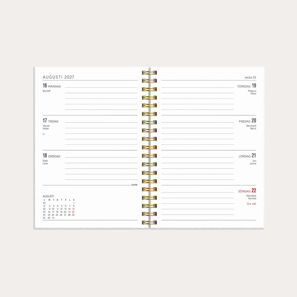 Kalender 2027 Senator A6 White