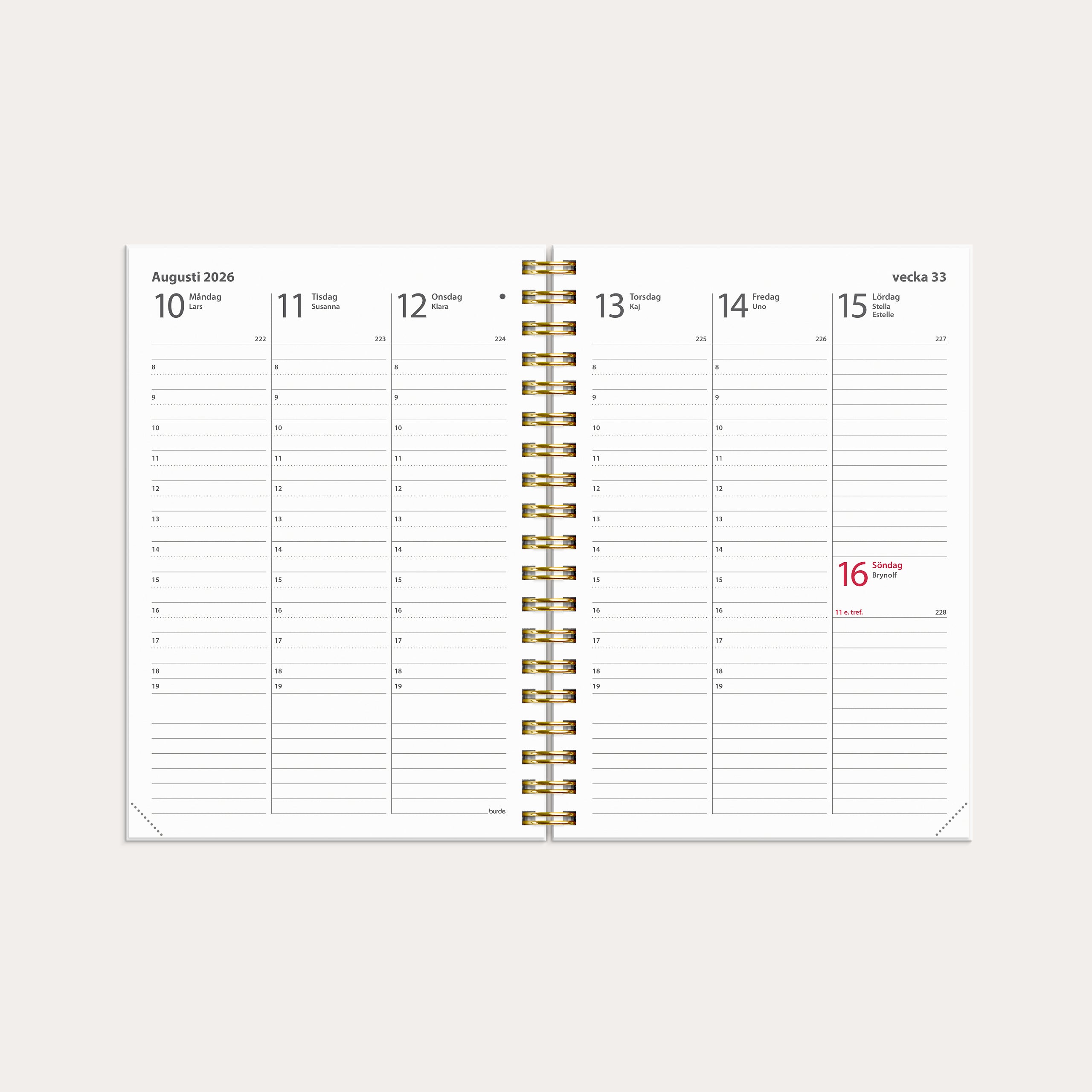 Kalender 2026 Weekly A6 Star