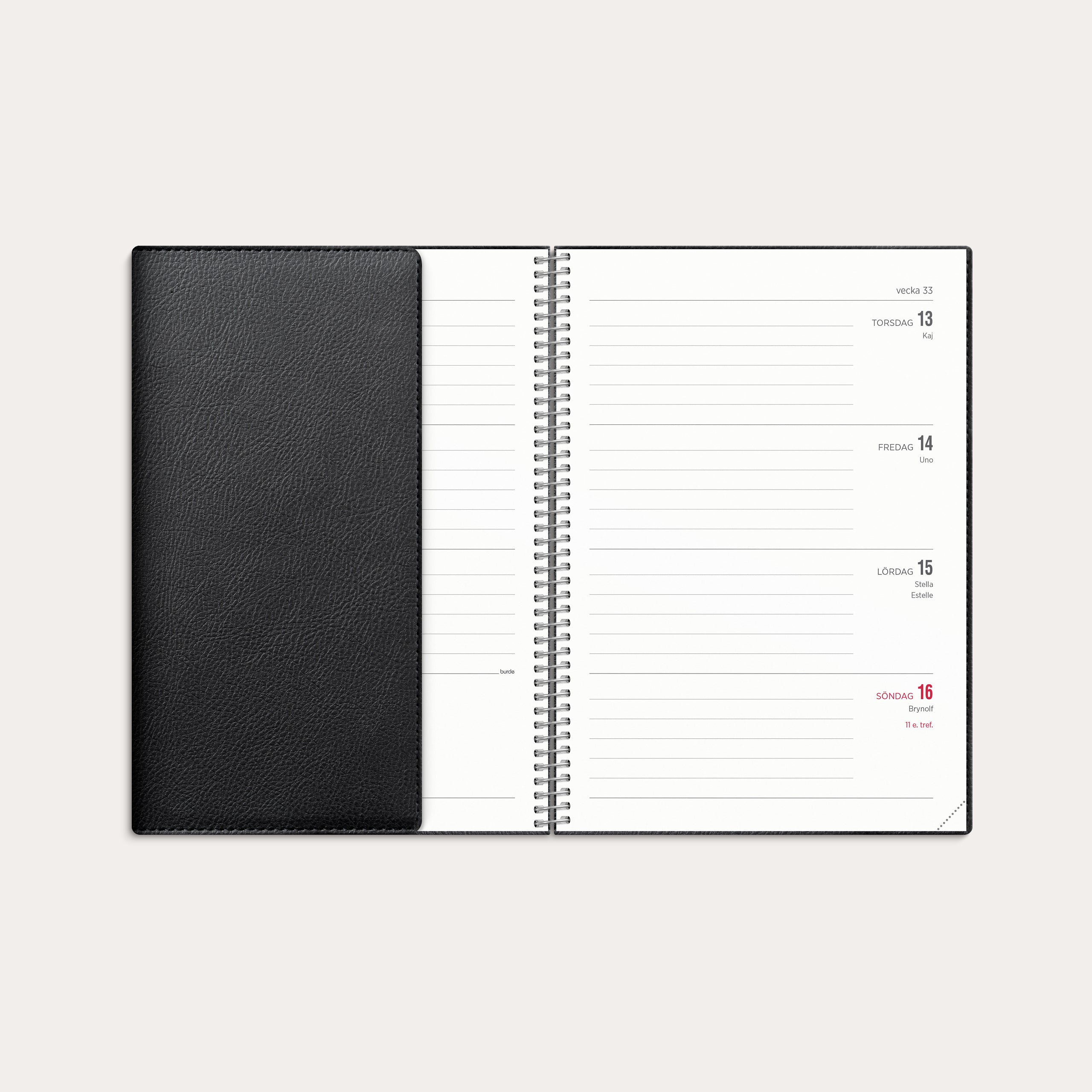 Kalender 2026 Senator A5 Twist svart