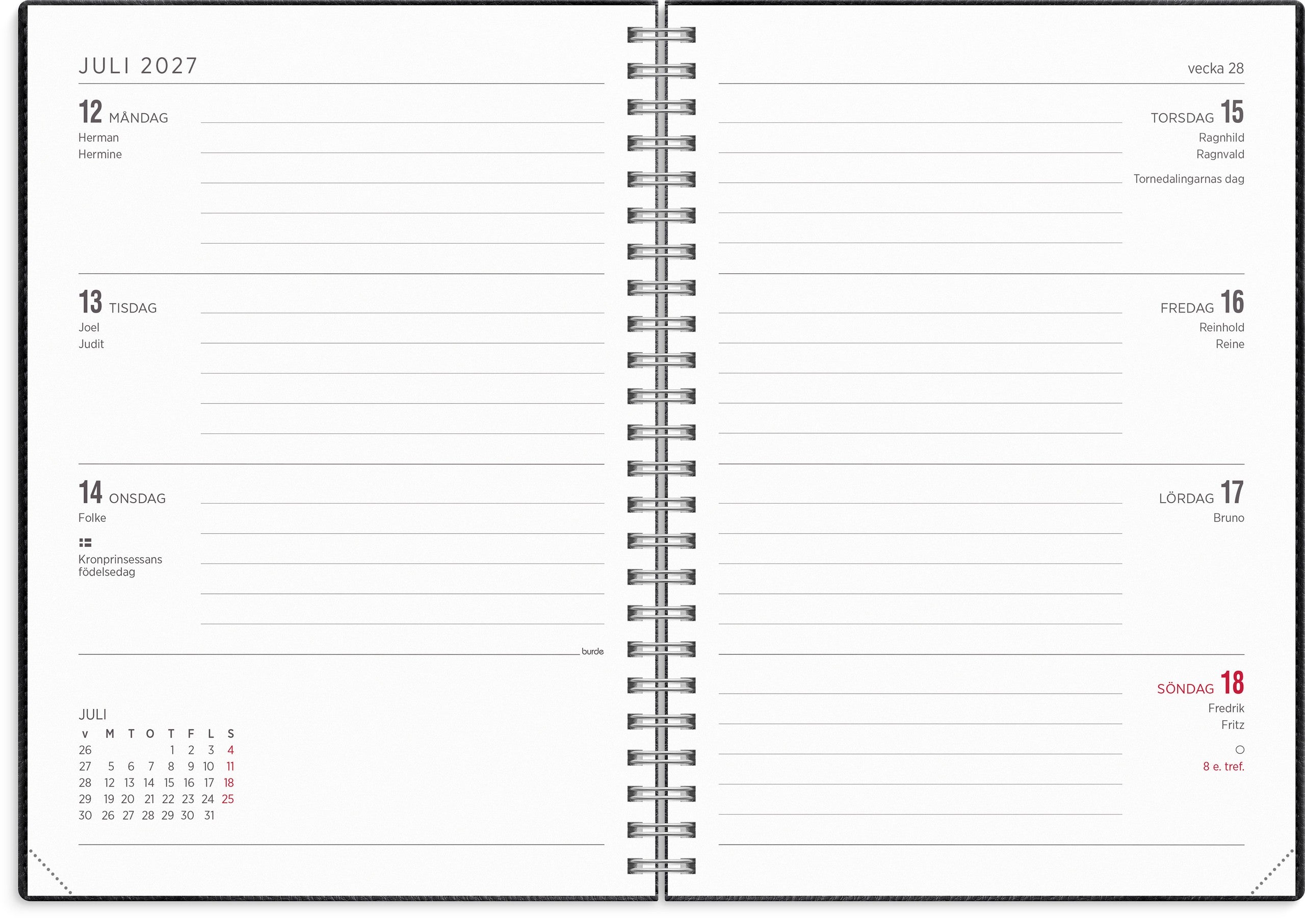 Kalender 2027 Senator A5 Twist svart