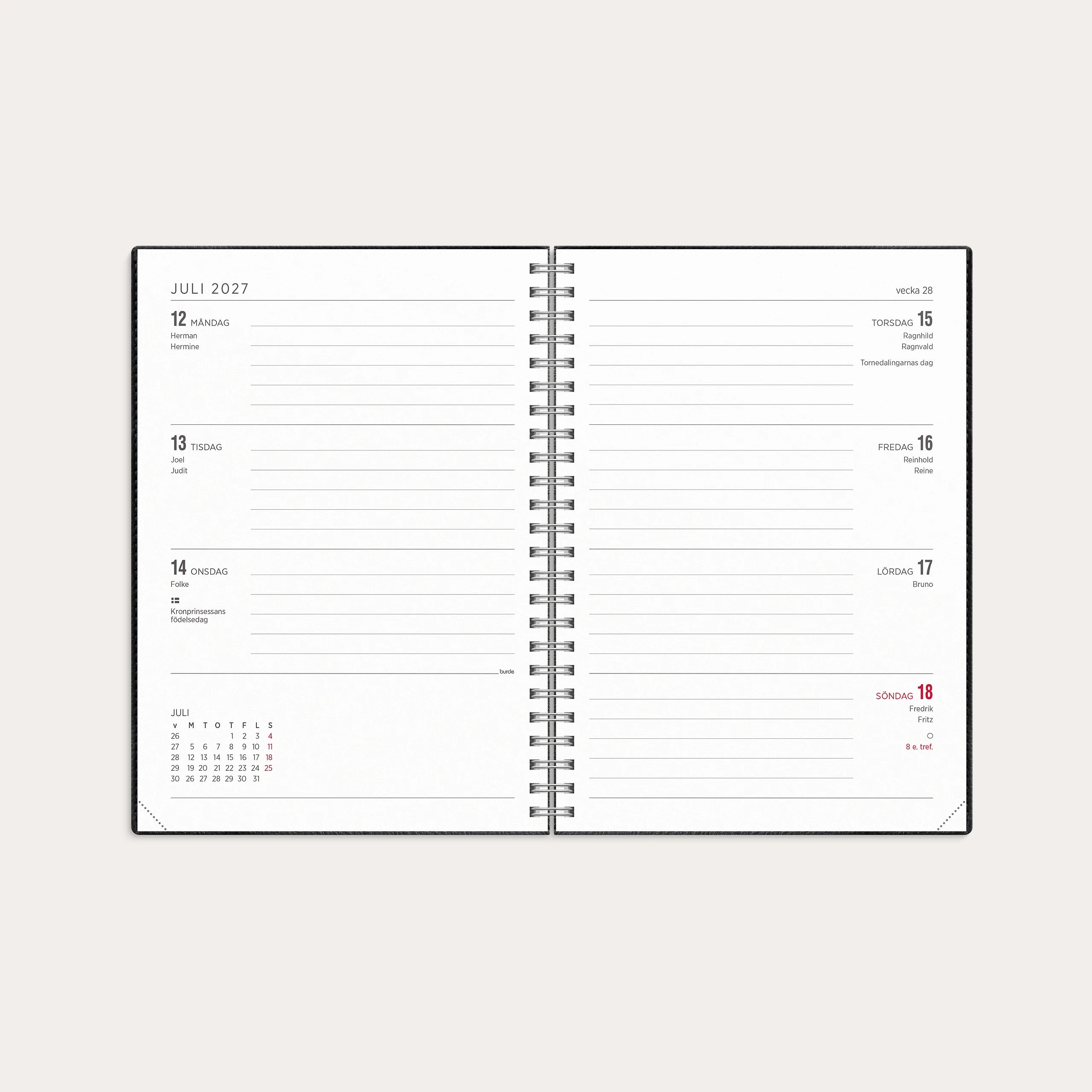 Kalender 2027 Senator A5 Twist svart