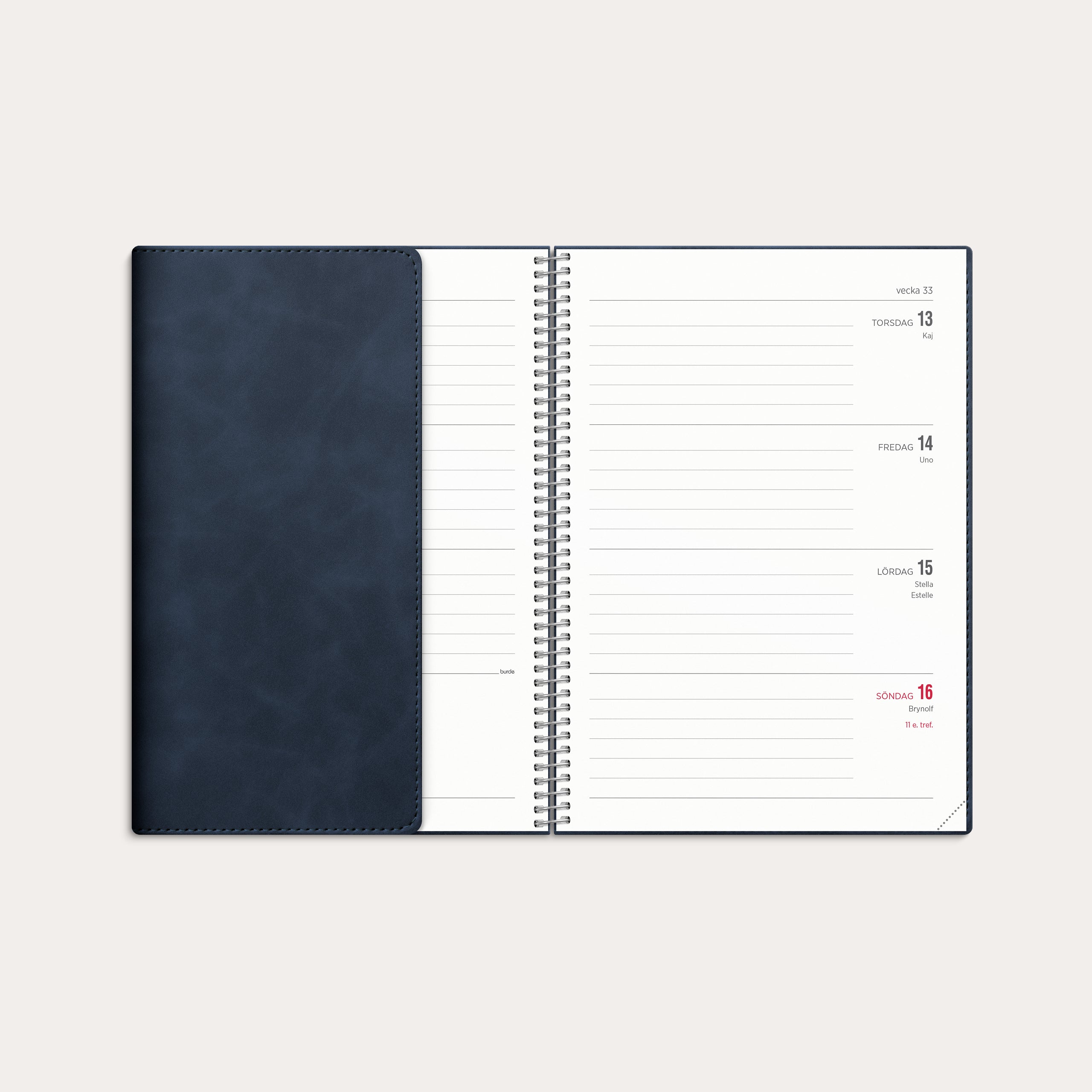 Kalender 2026 Senator A5 Twist blå