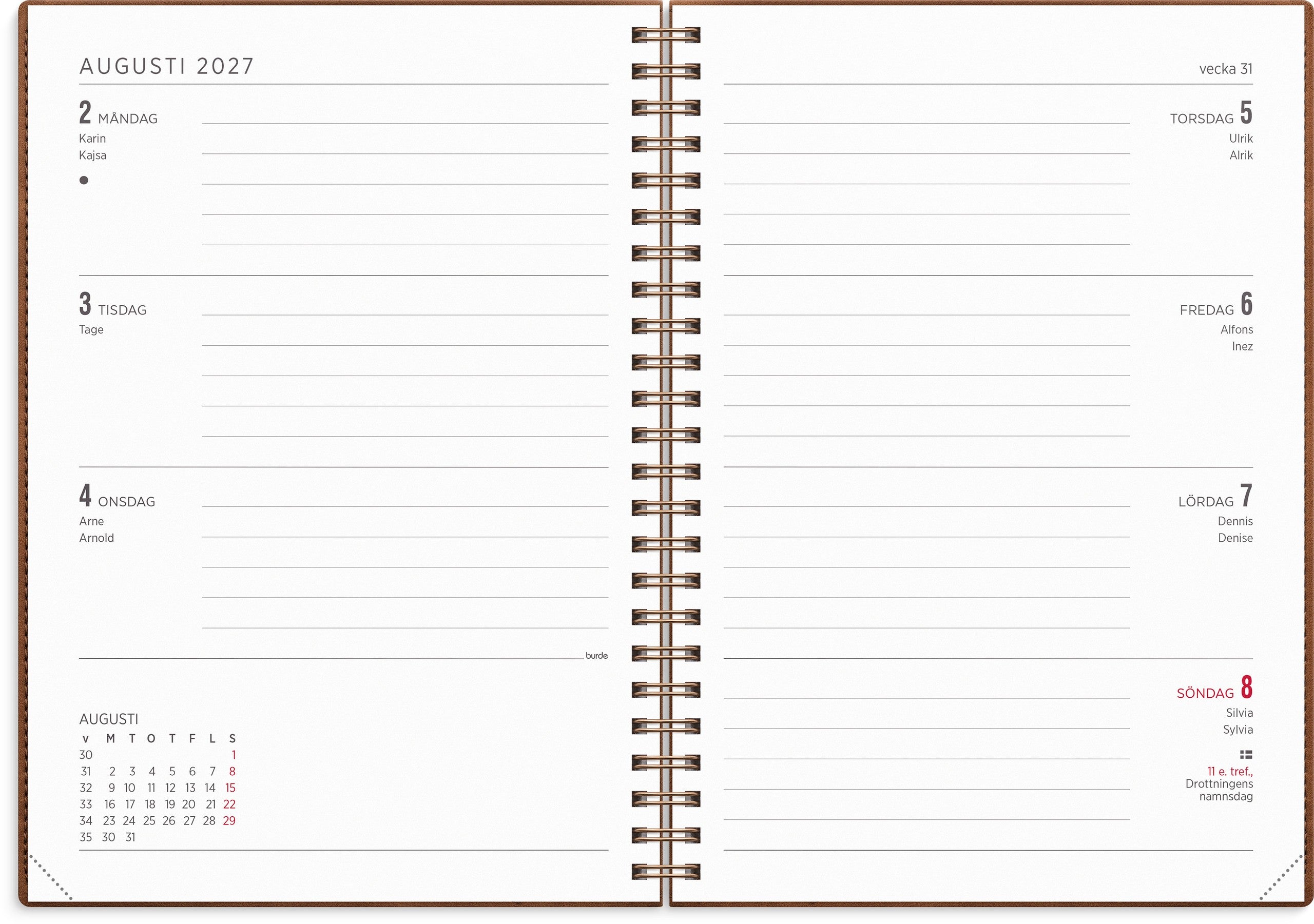 Kalender 2027 Senator A5 Twist brun