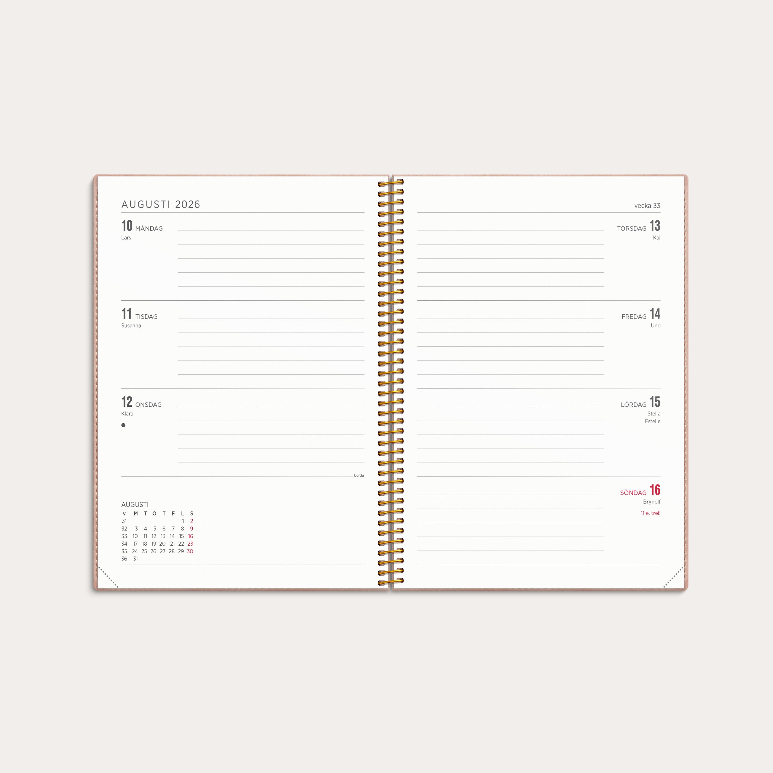 Kalender 2026 Senator A5 Twist rosa