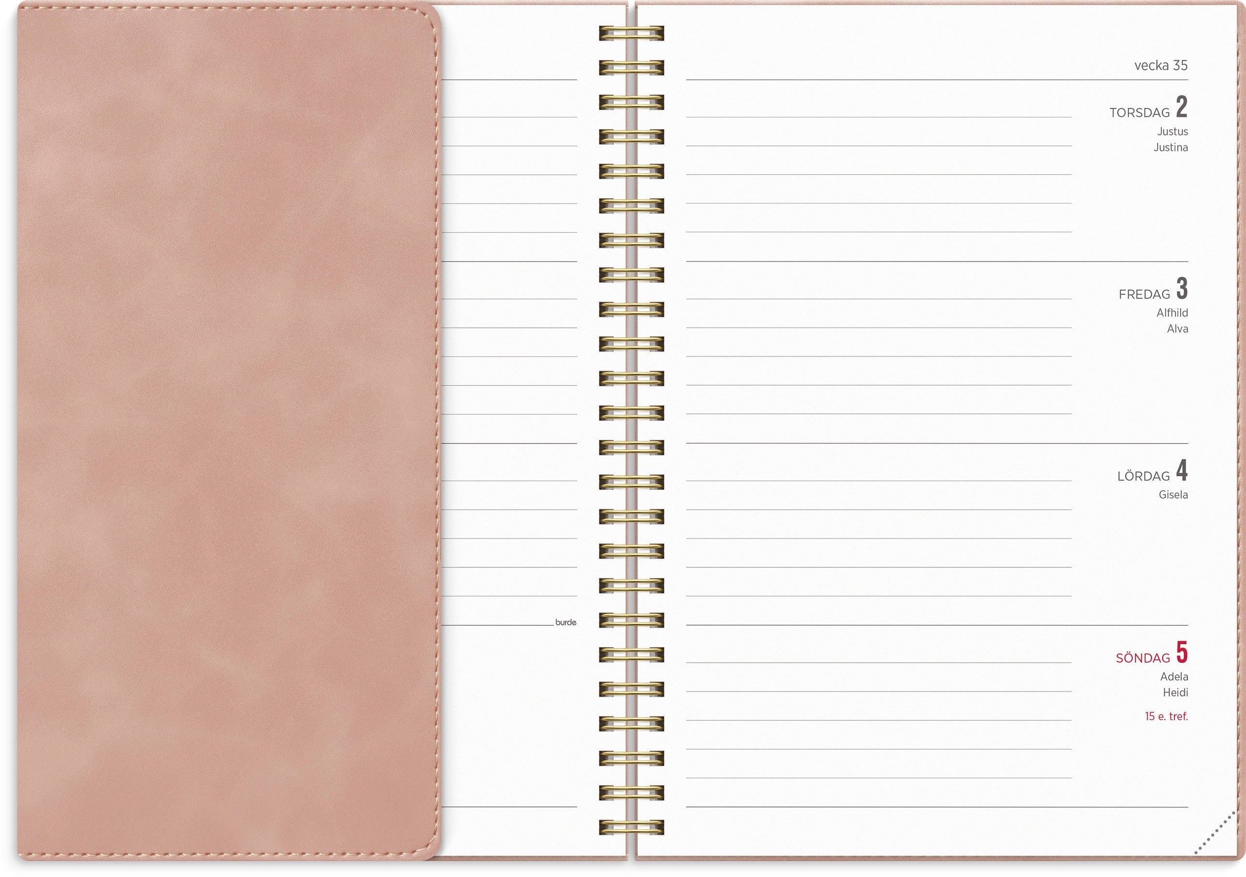 Kalender 2027 Senator A5 Twist rosa