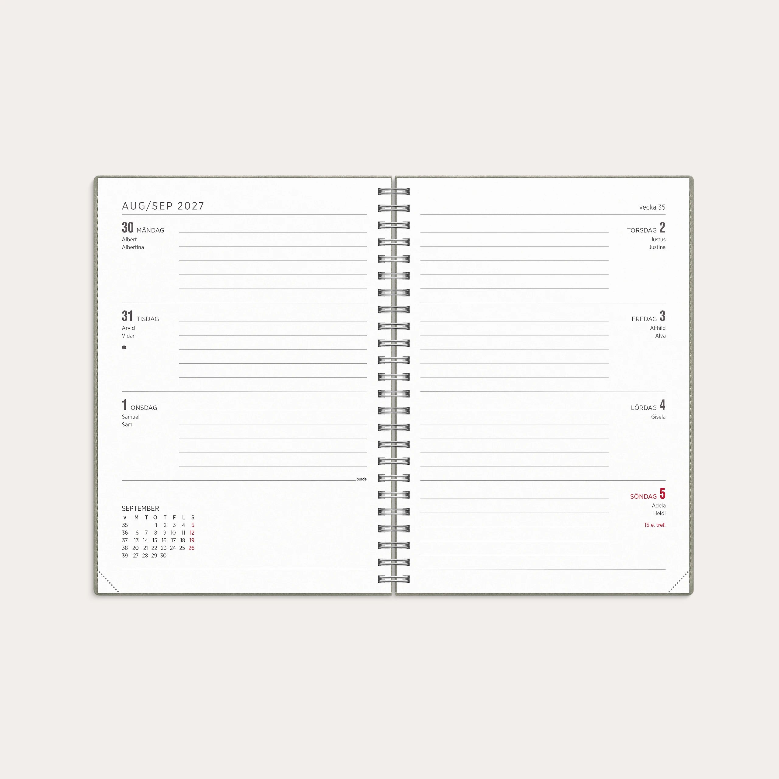 Kalender 2027 Senator A5 Twist grå