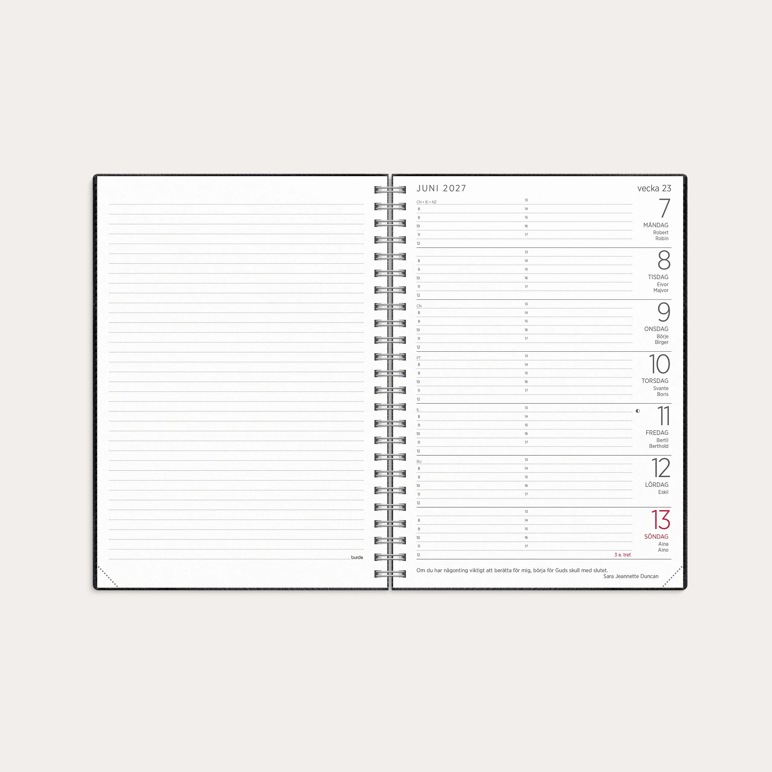 Stor Veckokalender Twist 2027 svart
