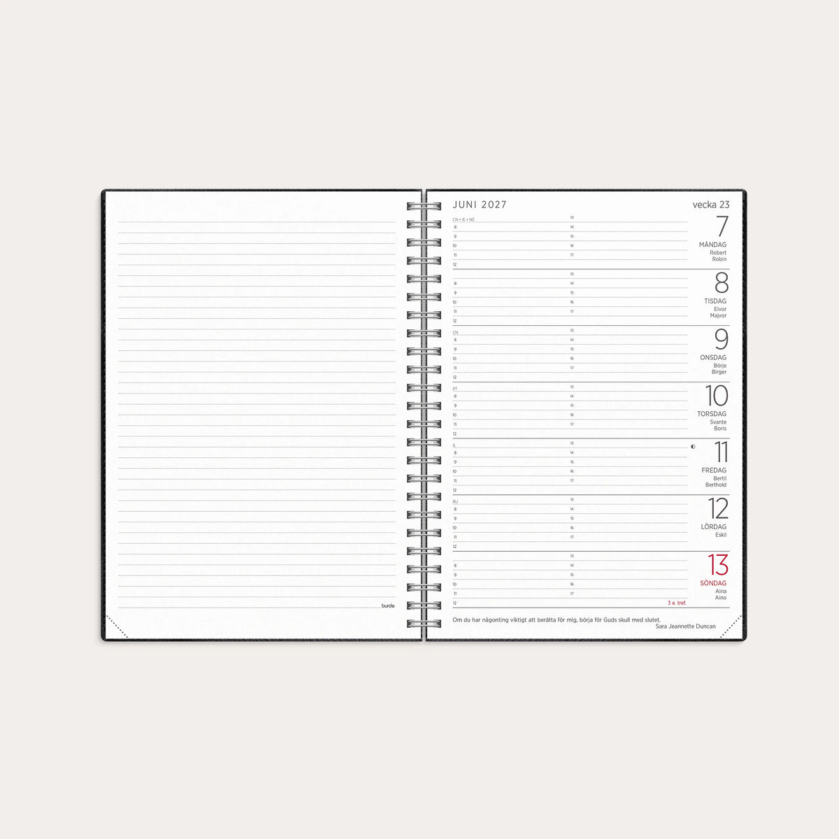 Stor Veckokalender Twist 2027 svart