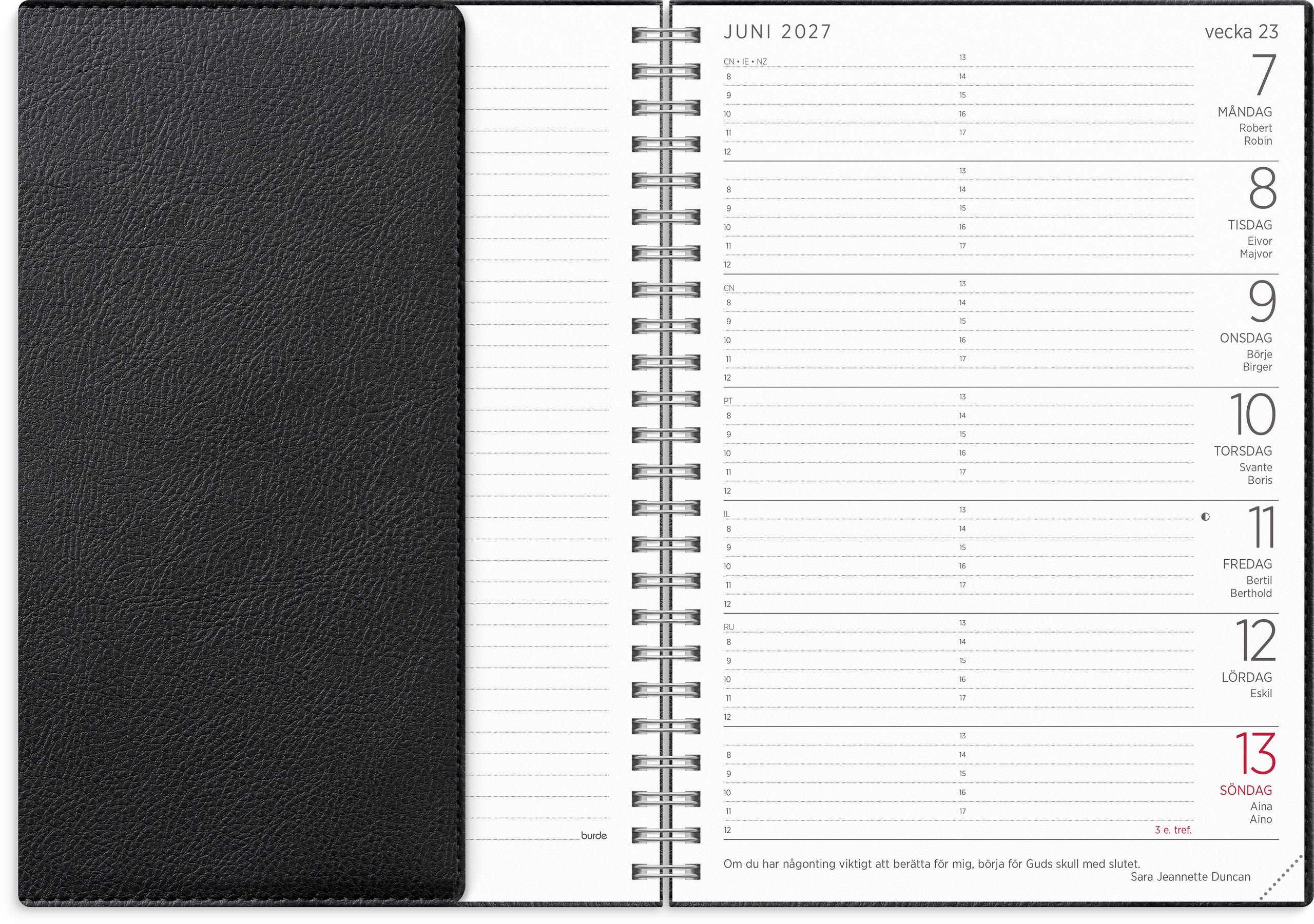 Stor Veckokalender Twist 2027 svart