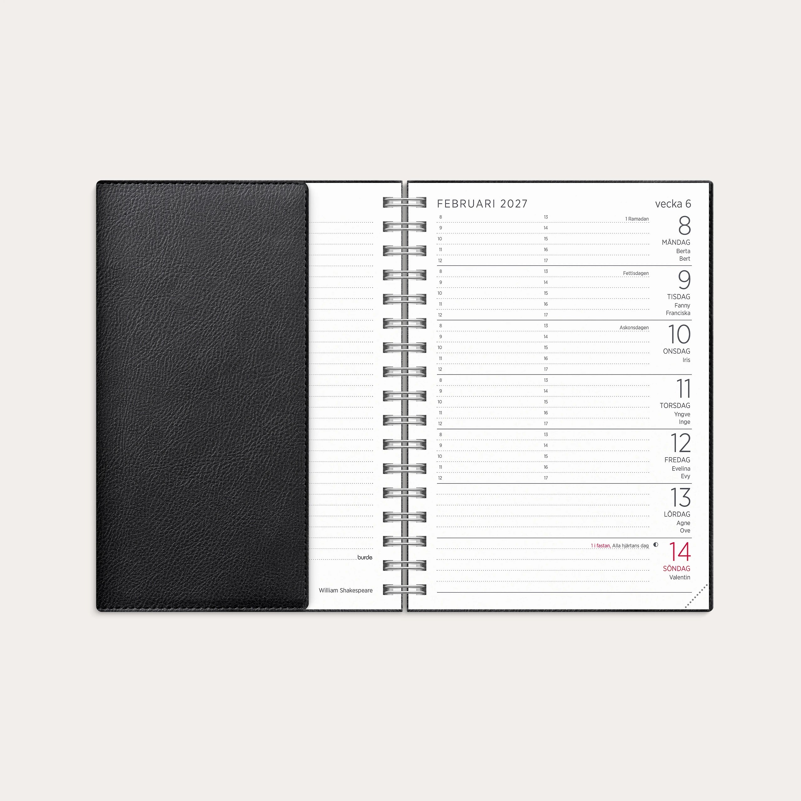 Liten Veckokalender Twist 2027 svart