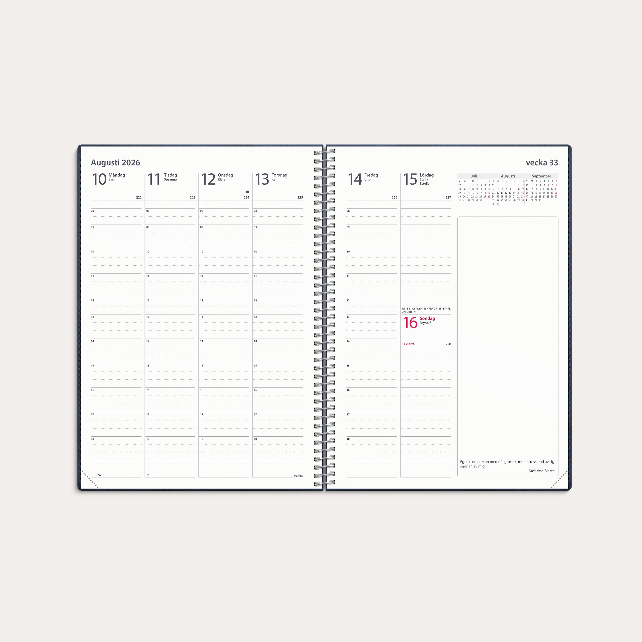 Kalender 2026 Business Twist blå