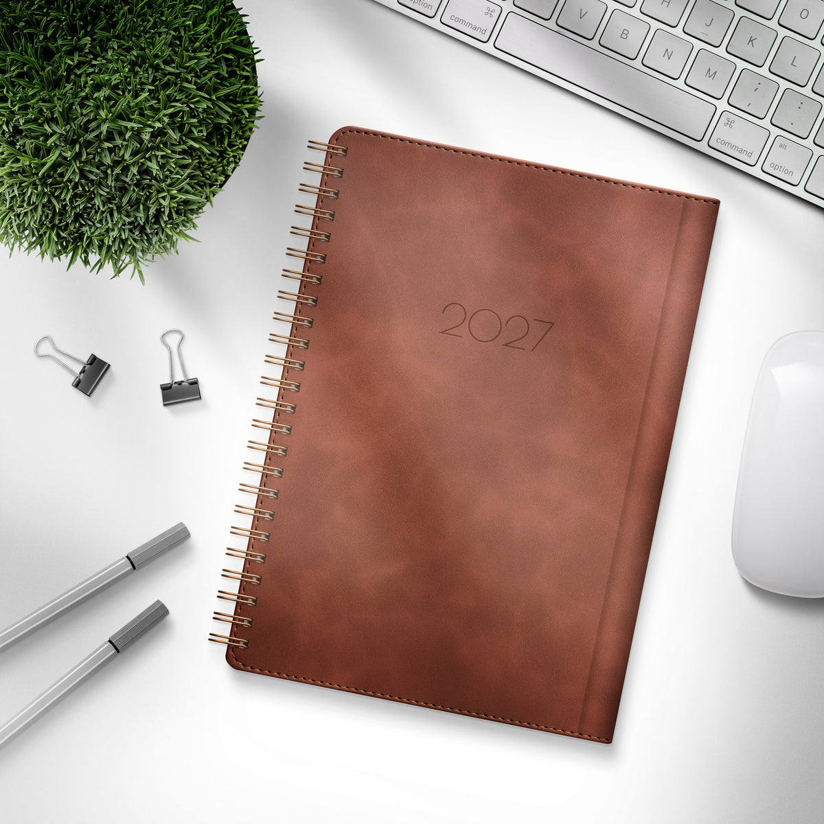 Kalender 2027 Business A5 Twist brun