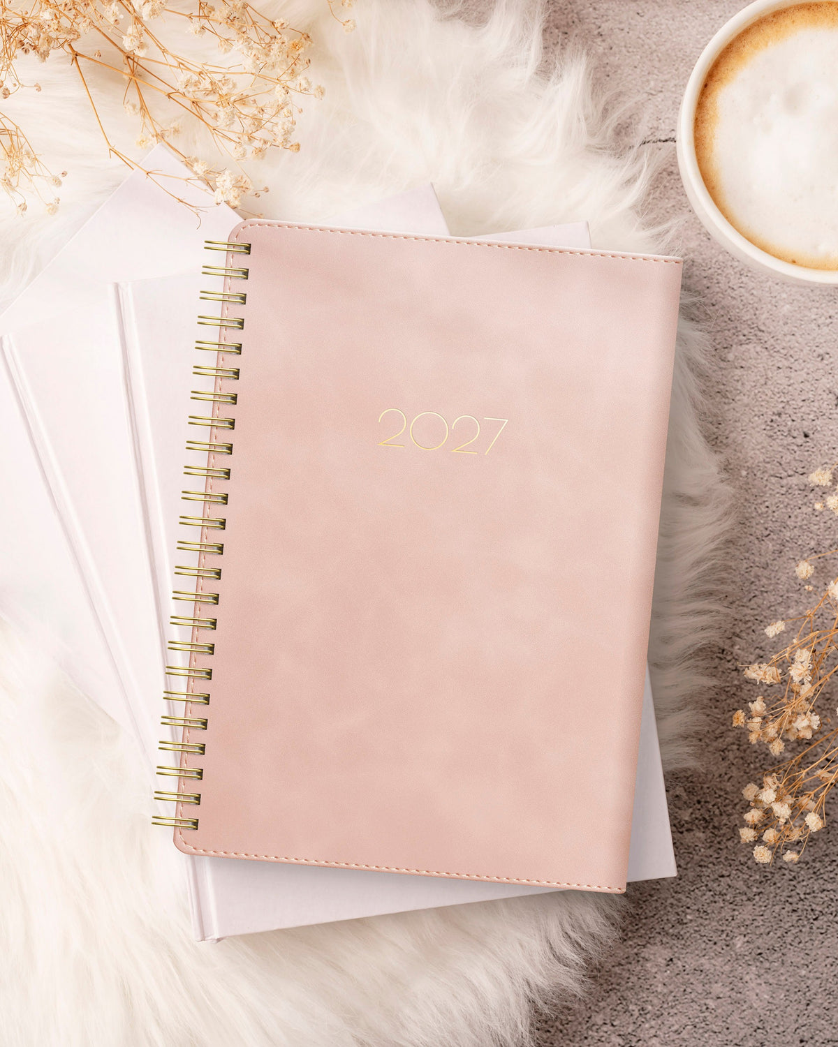 Kalender 2027 Business A5 Twist rosa