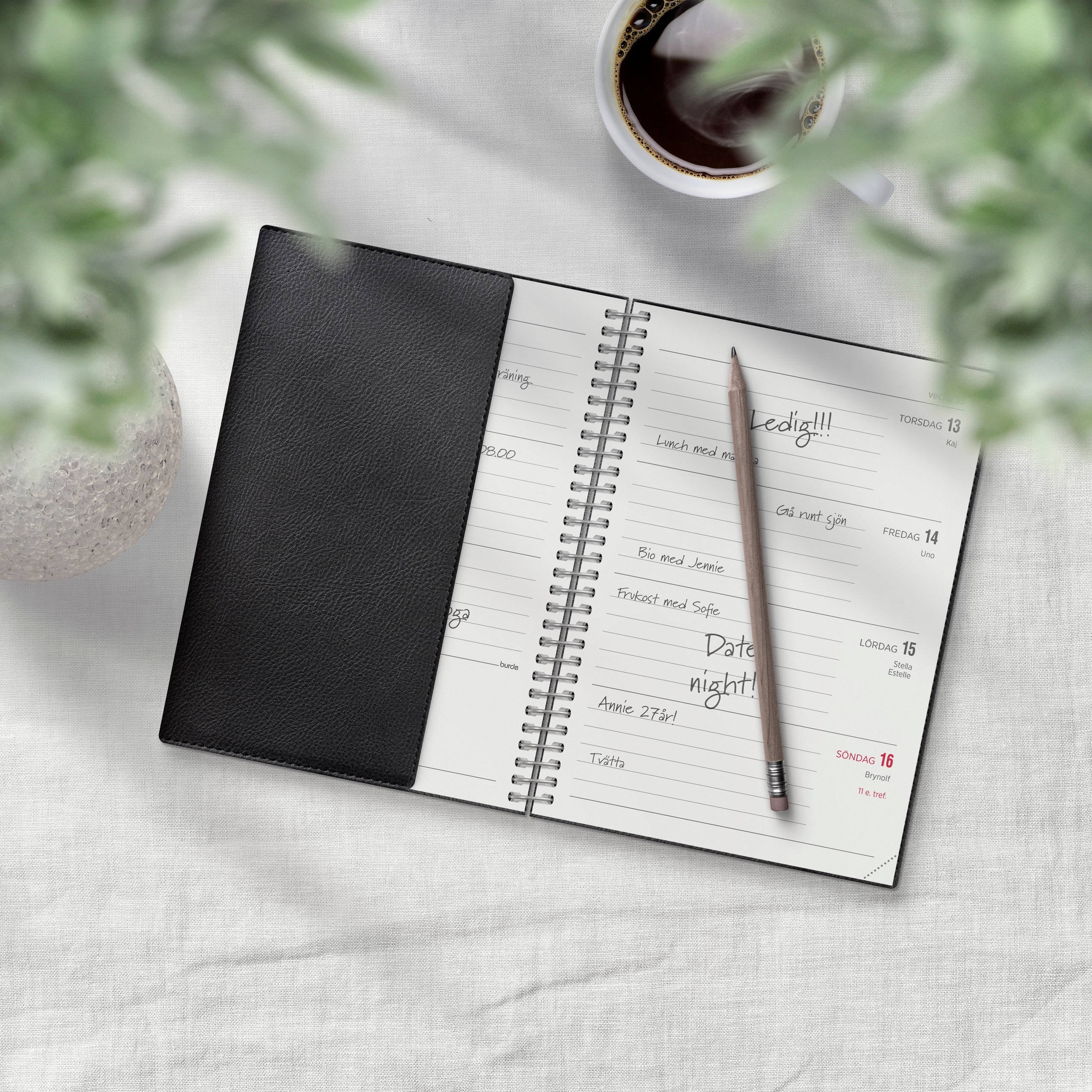 Kalender 2026 Senator A6 Twist svart