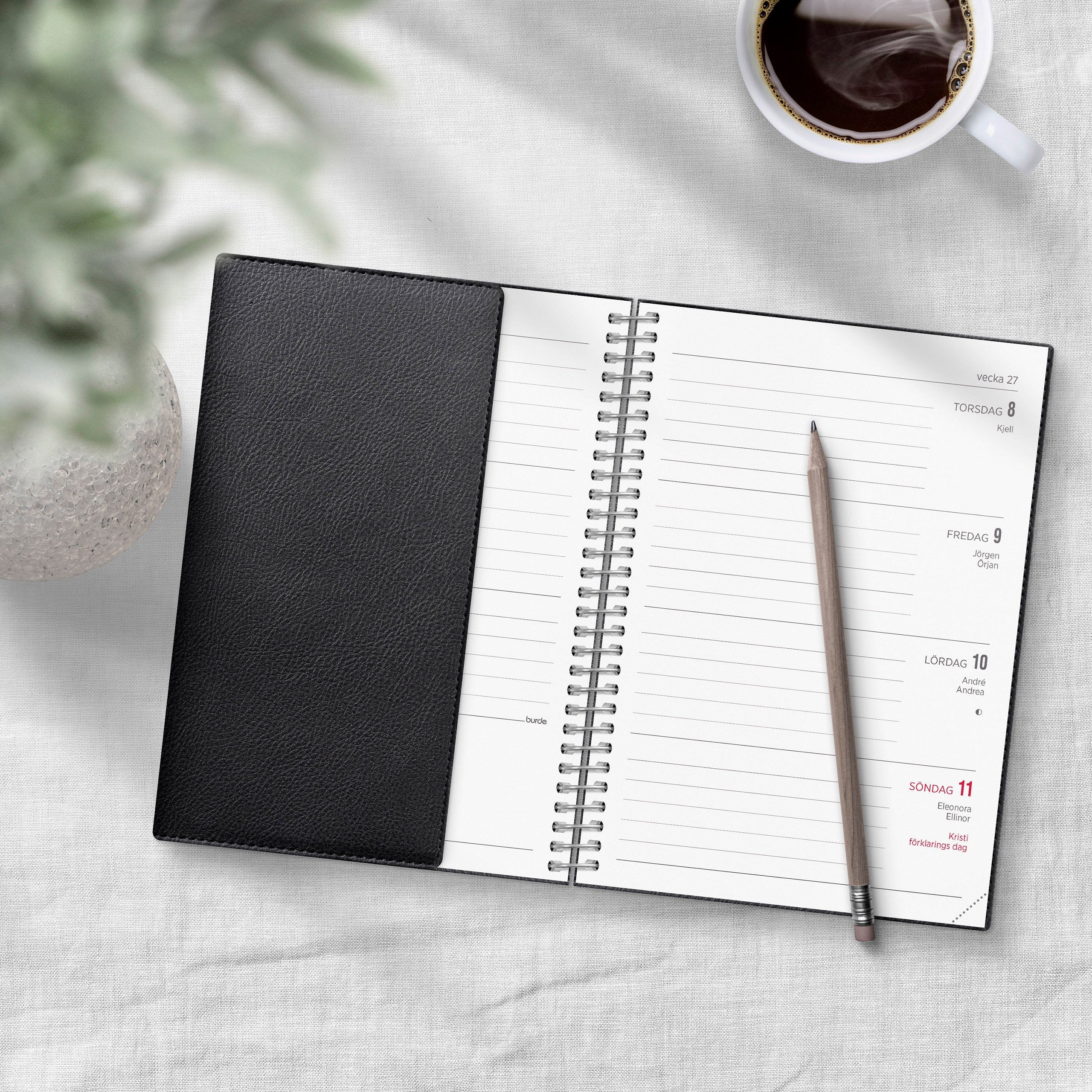 Kalender 2027 Senator A6 Twist svart