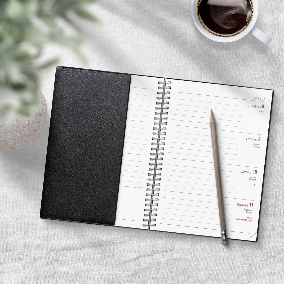 Kalender 2027 Senator A6 Twist svart
