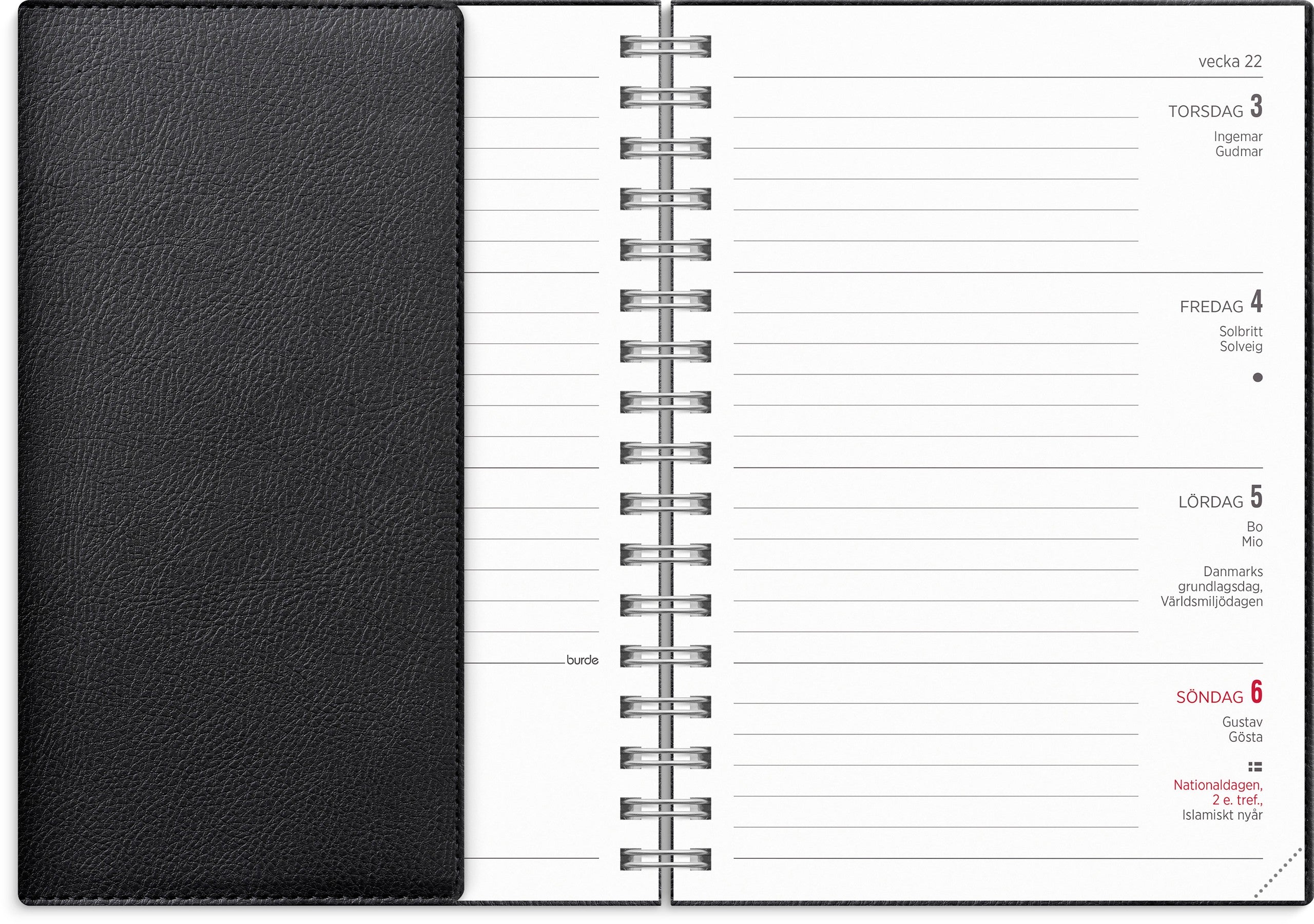 Kalender 2027 Senator A6 Twist svart