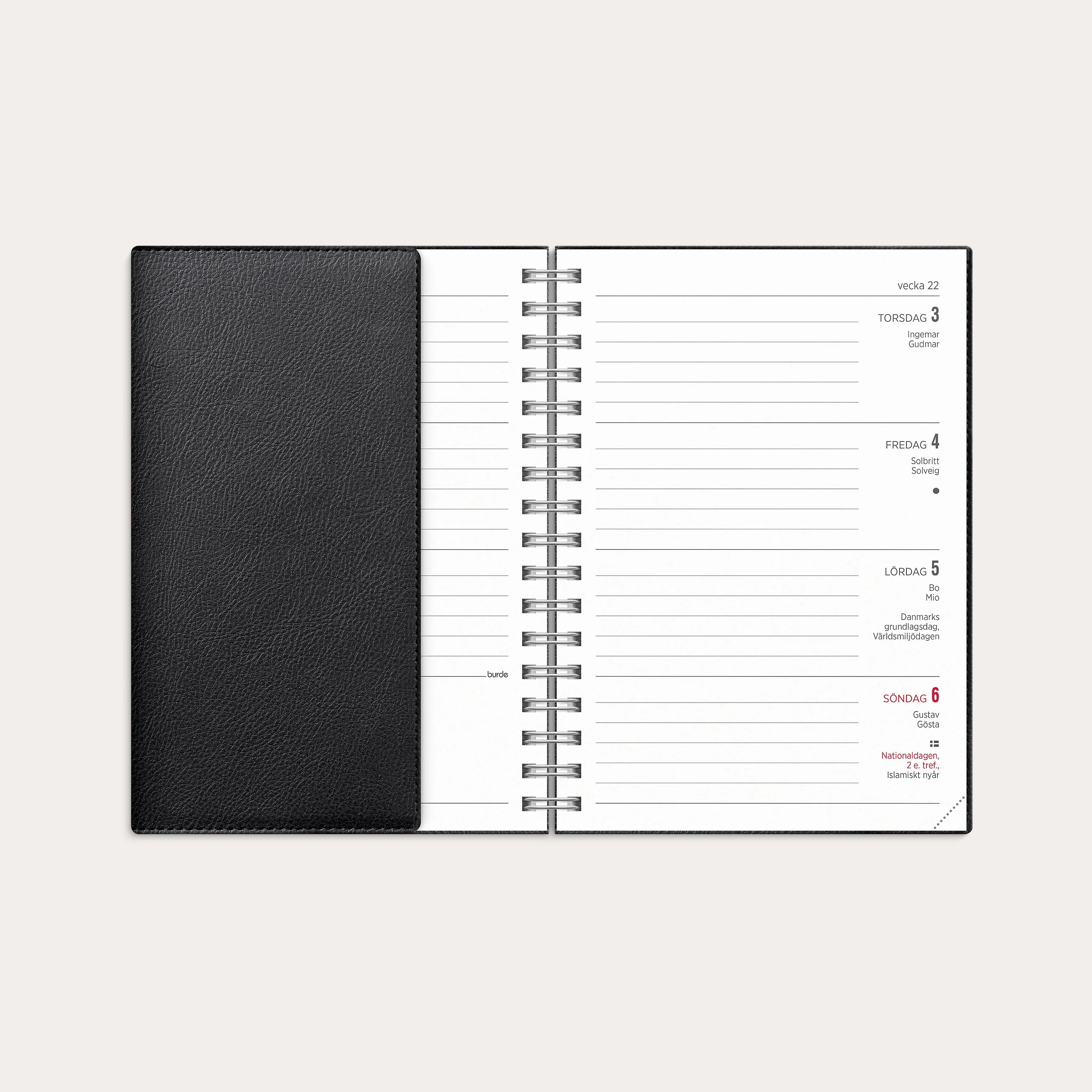 Kalender 2027 Senator A6 Twist svart