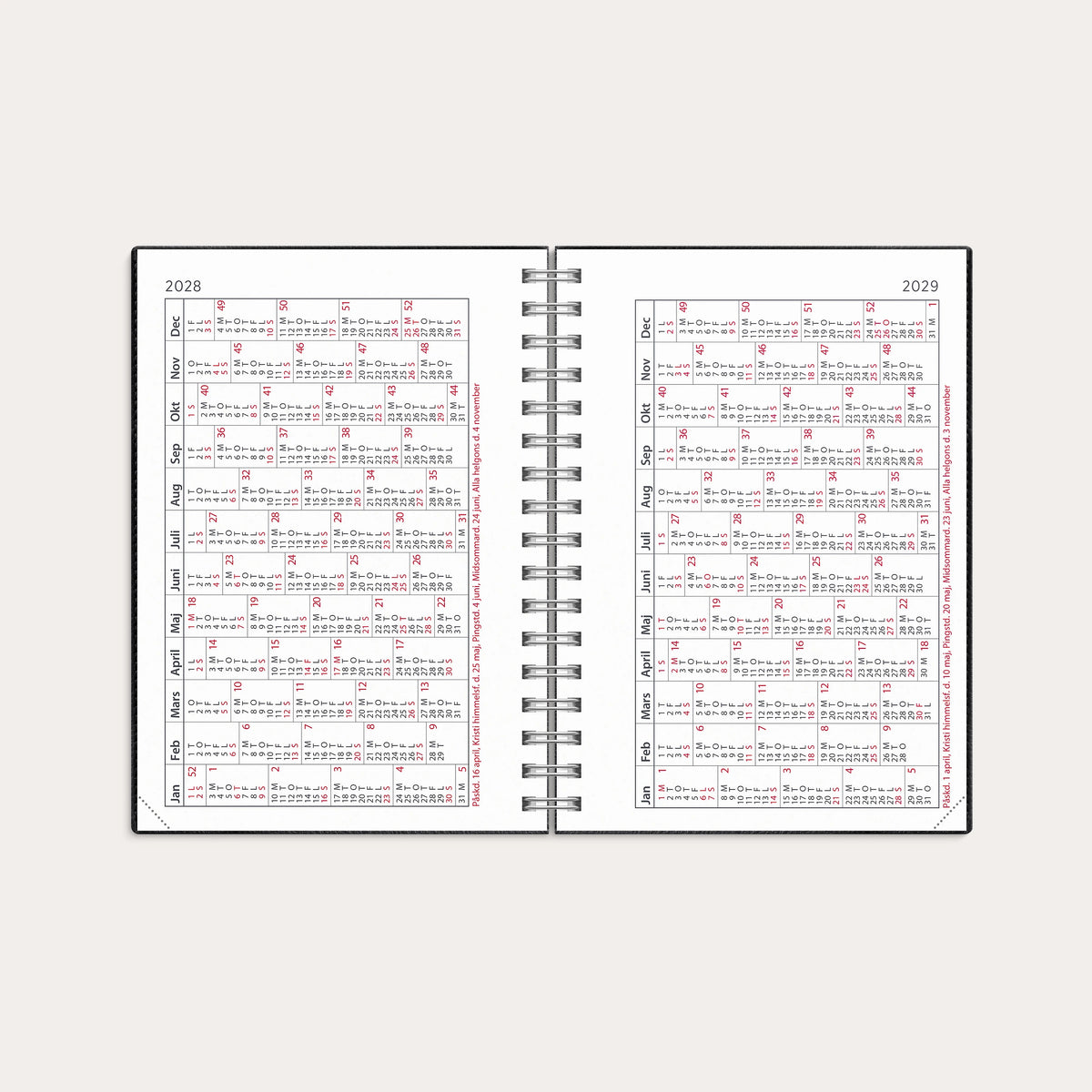 Kalender 2027 Senator A6 Twist svart