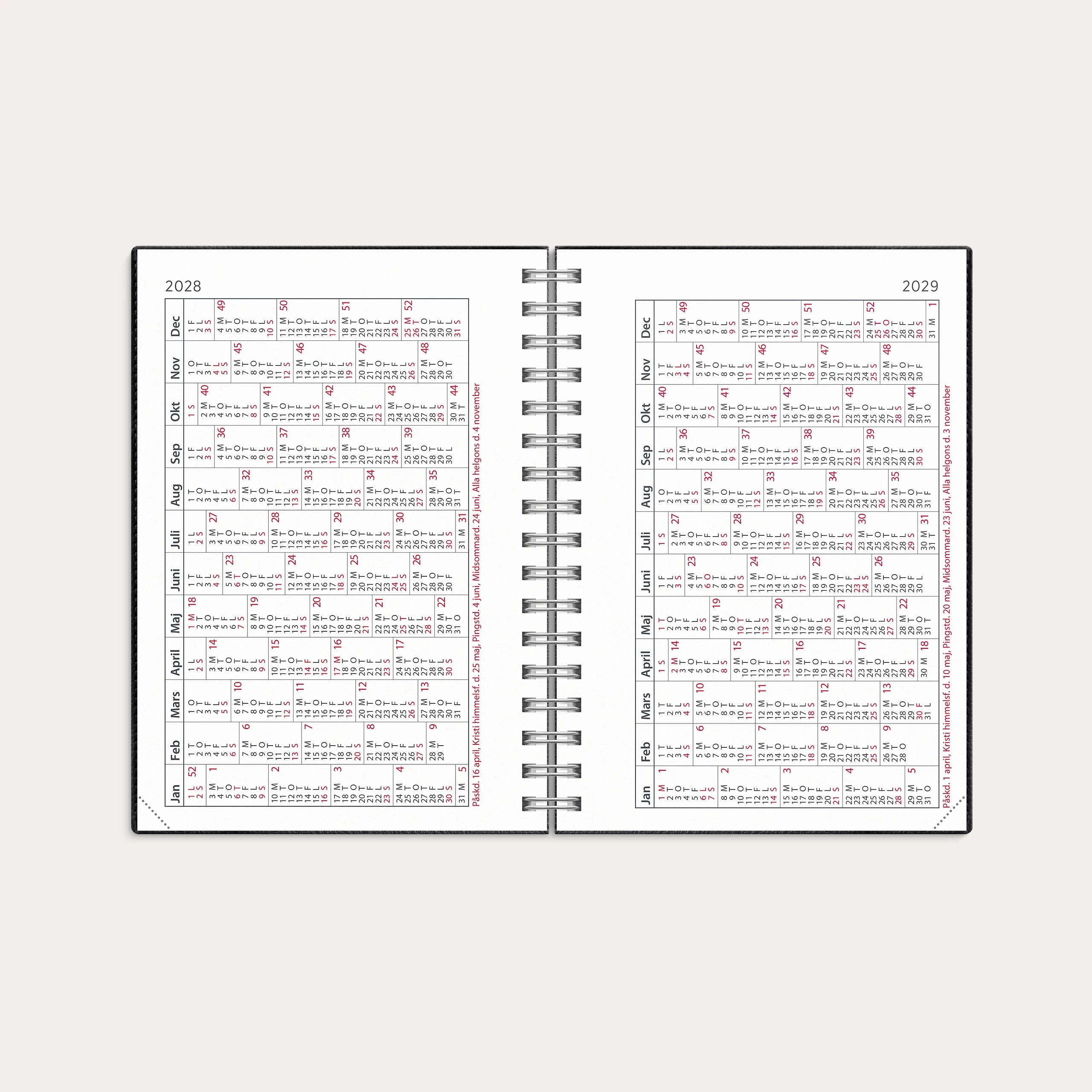 Kalender 2027 Senator A6 Twist svart