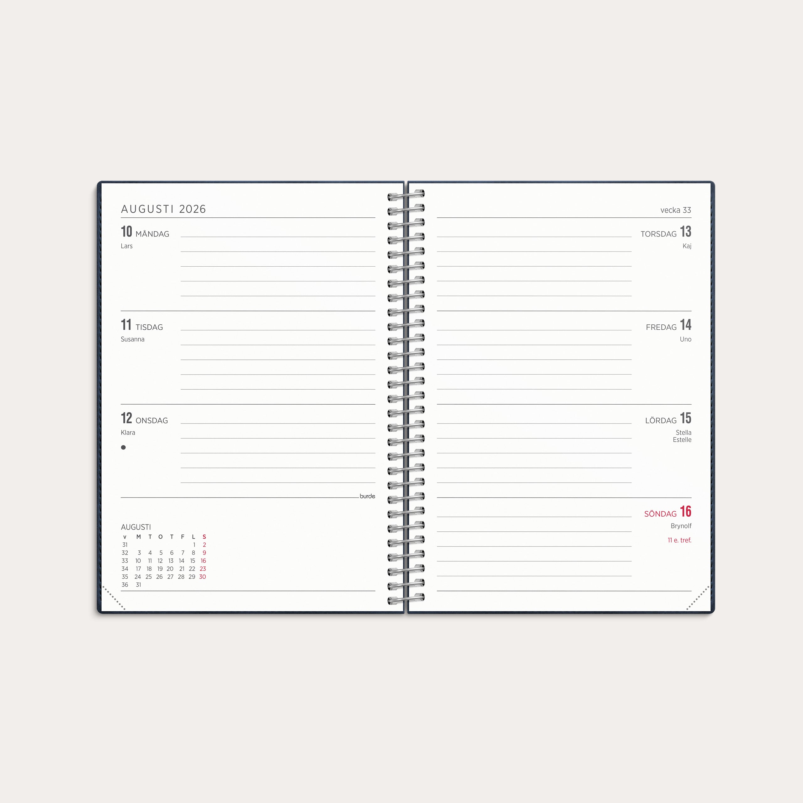 Kalender 2026 Senator A6 Twist blå