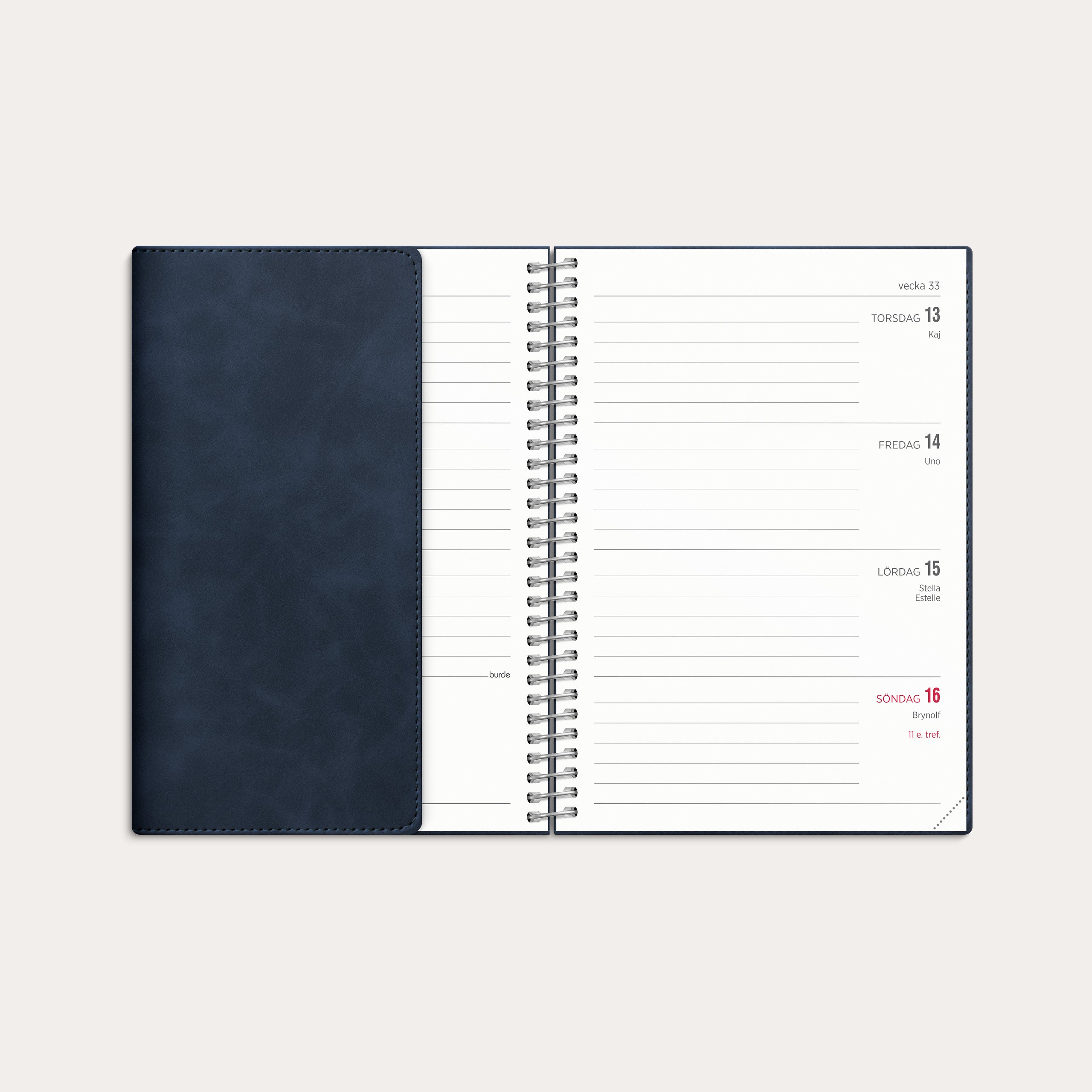 Kalender 2026 Senator A6 Twist blå