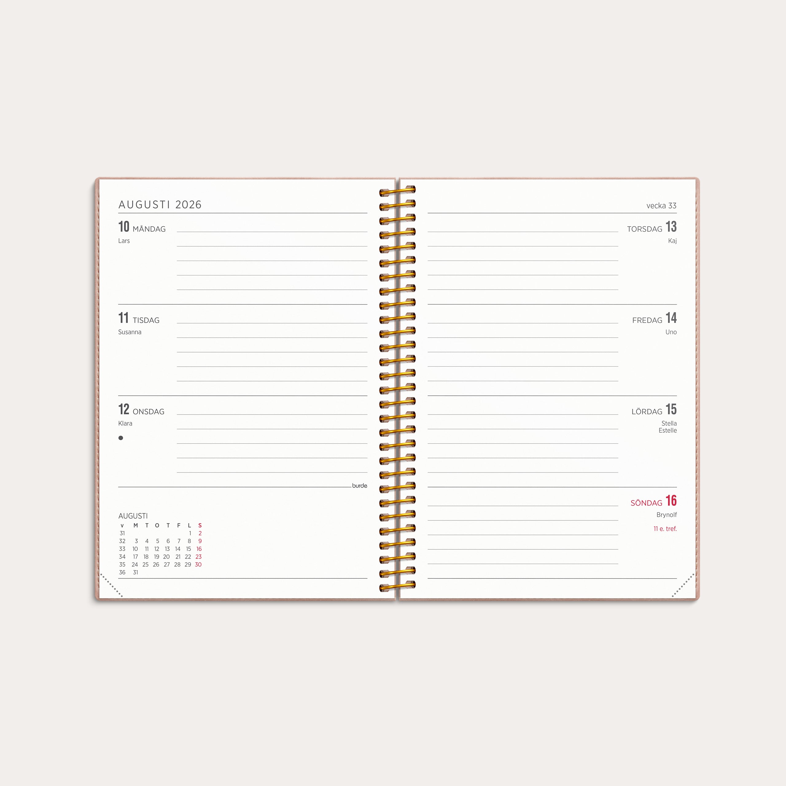 Kalender 2026 Senator A6 Twist rosa