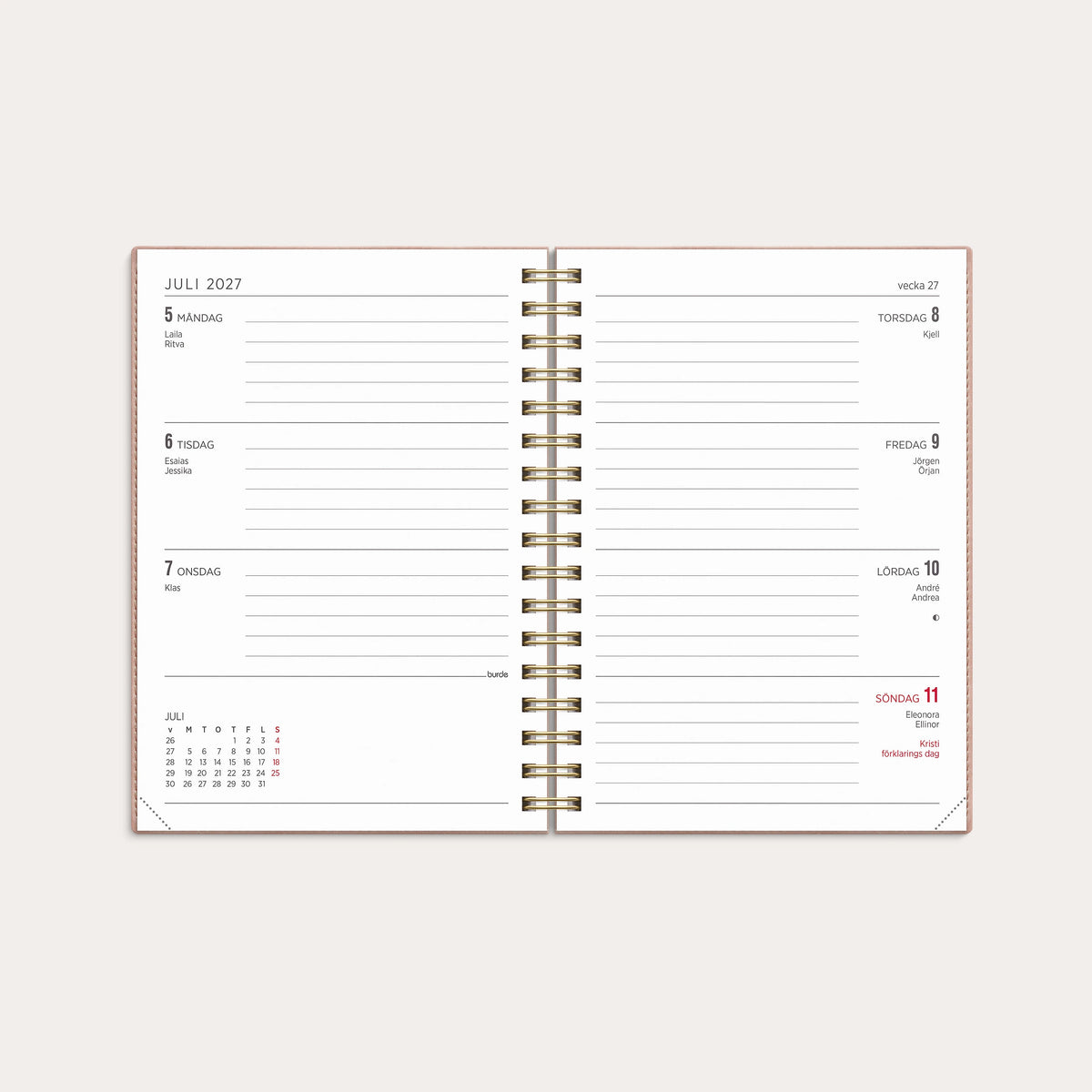 Kalender 2027 Senator A6 Twist rosa