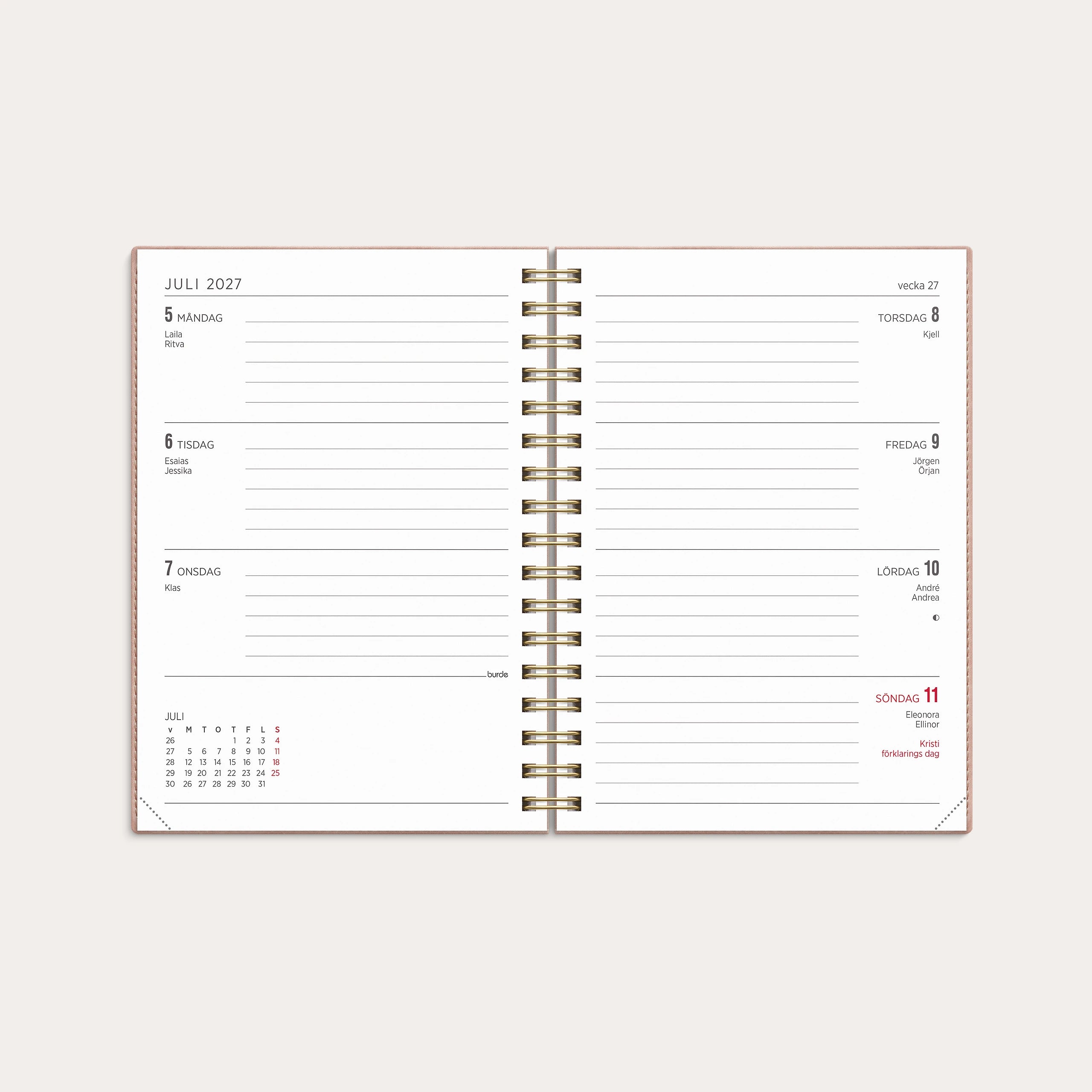 Kalender 2027 Senator A6 Twist rosa