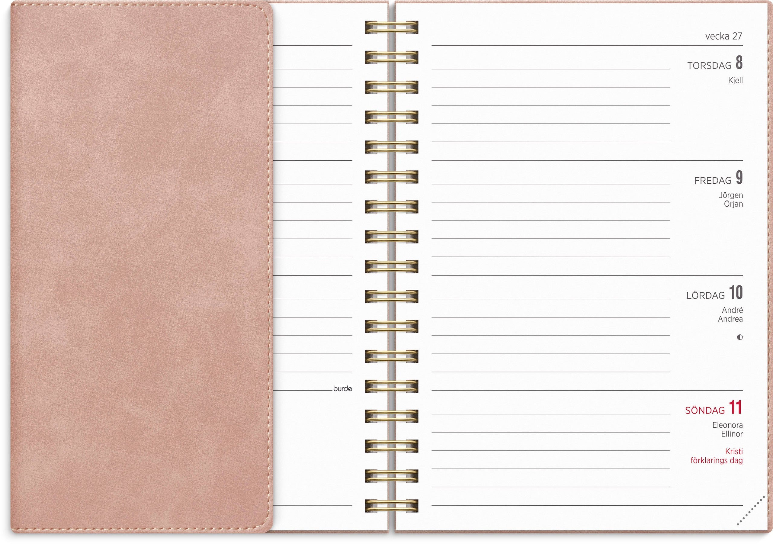 Kalender 2027 Senator A6 Twist rosa