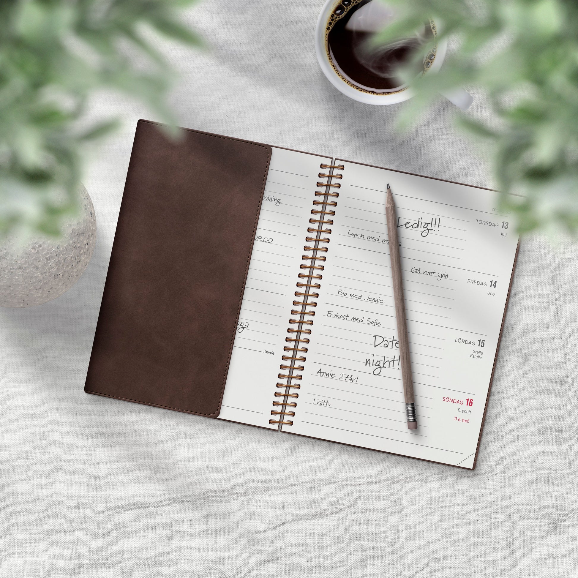 Kalender 2026 Senator A6 Twist brun – lifestyle