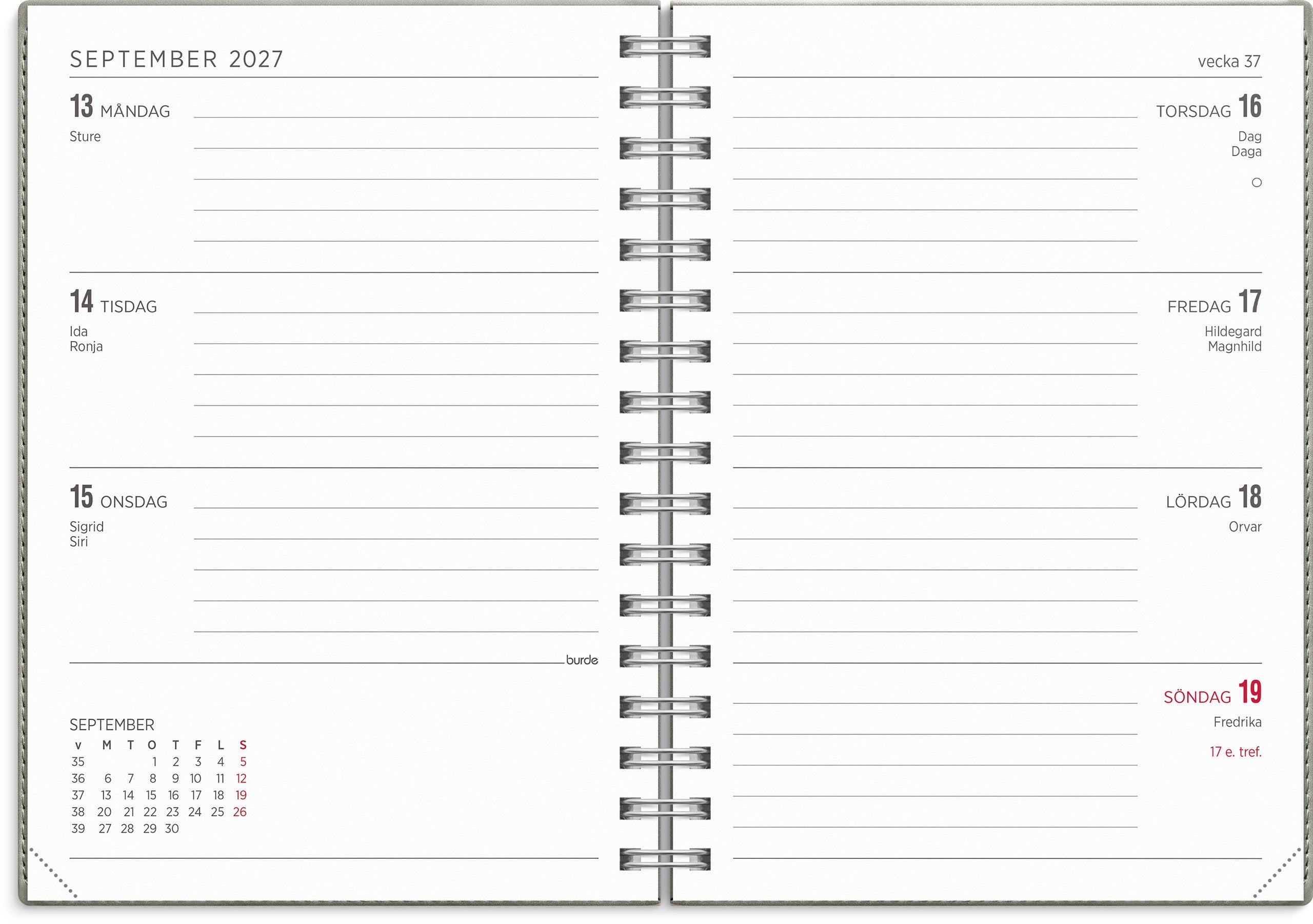 Kalender 2027 Senator A6 Twist grå