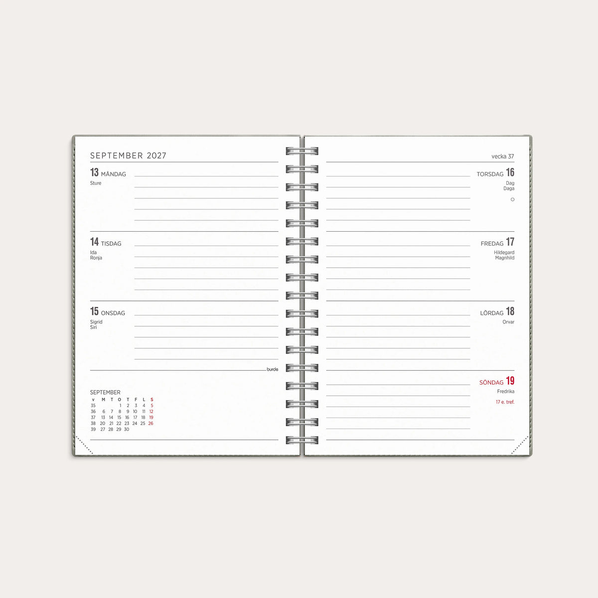 Kalender 2027 Senator A6 Twist grå