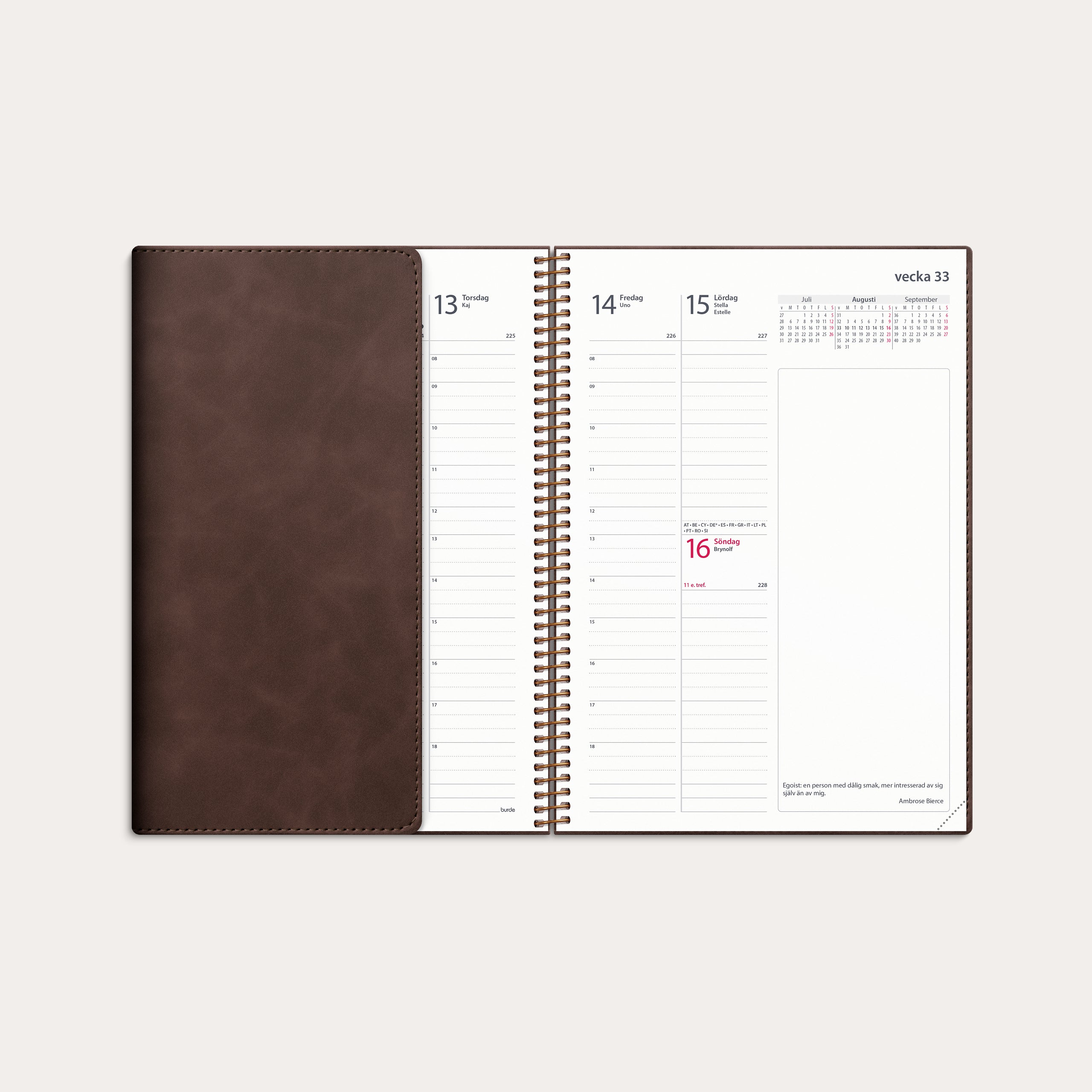 Kalender 2026 Business Twist brun