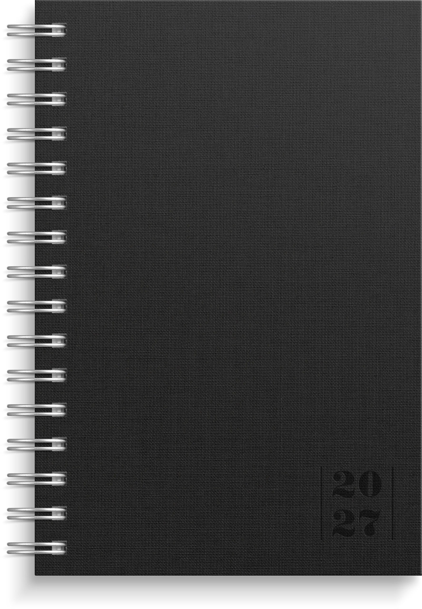 Dagbok Textile 2027 svart