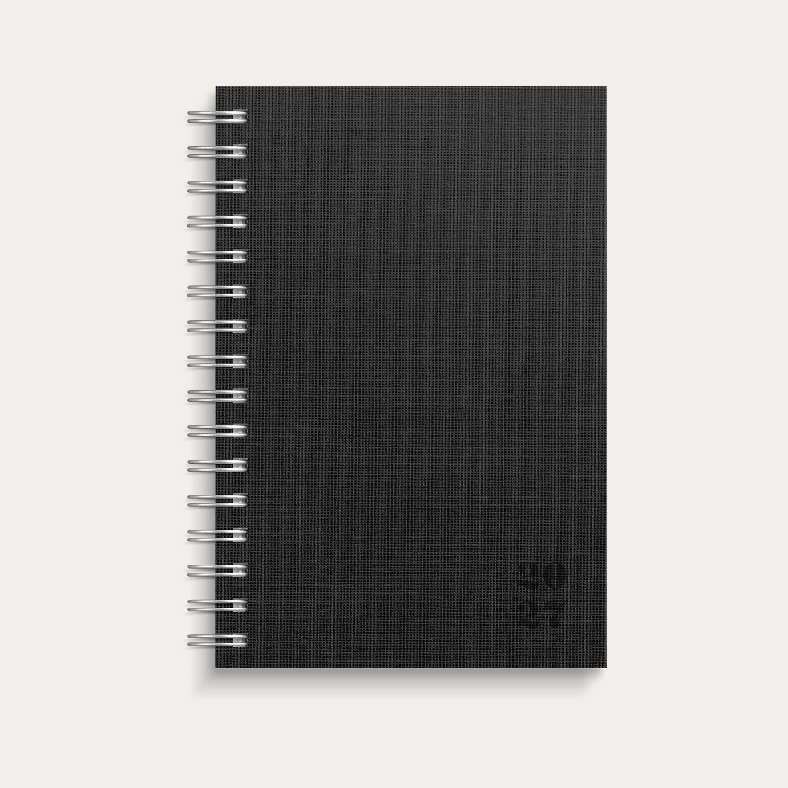 Dagbok Textile 2027 svart